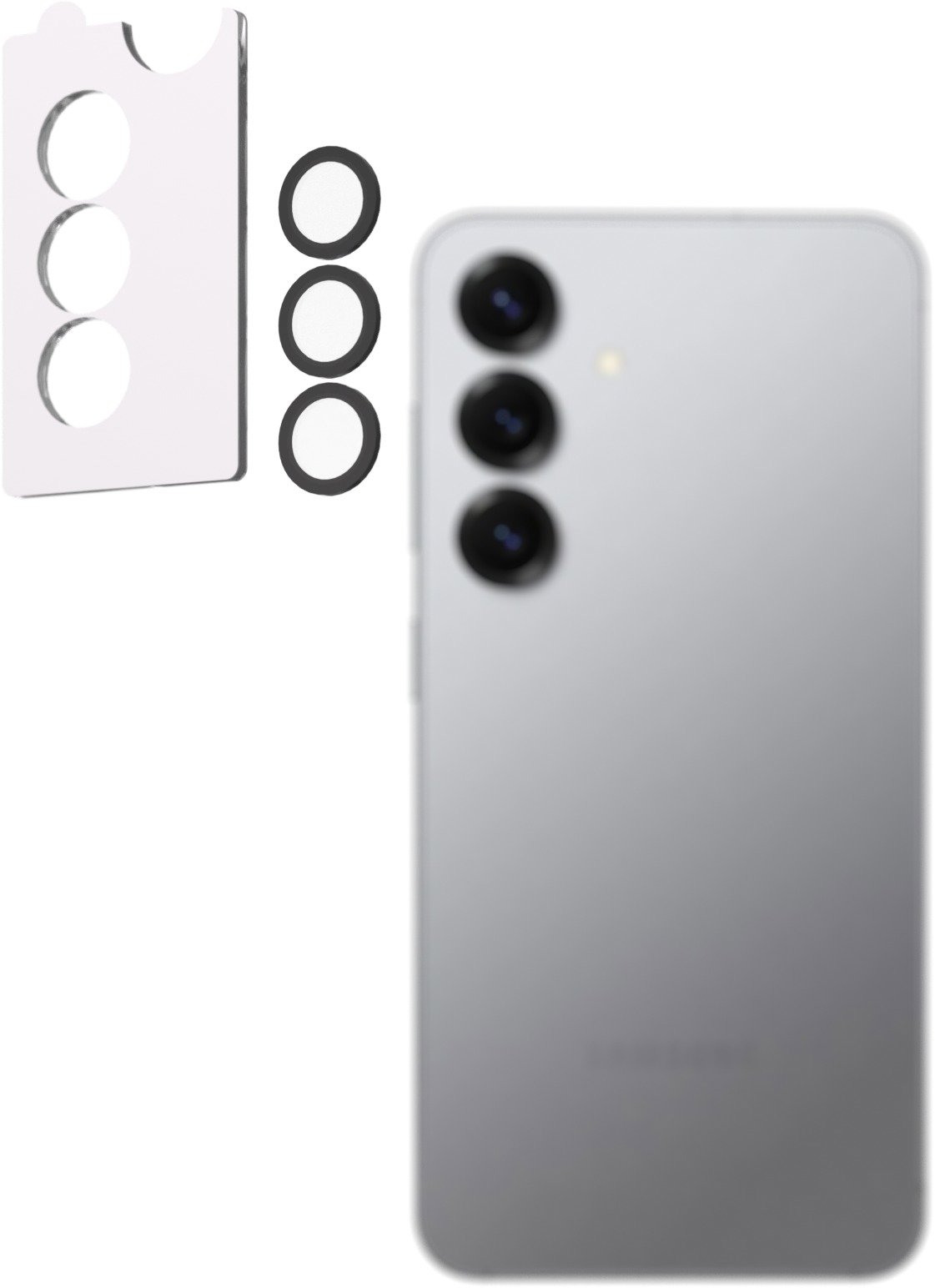 AlzaGuard Elite Lens Protector pre Samsung Galaxy S25 5G čierne s inštalačným rámčekom
