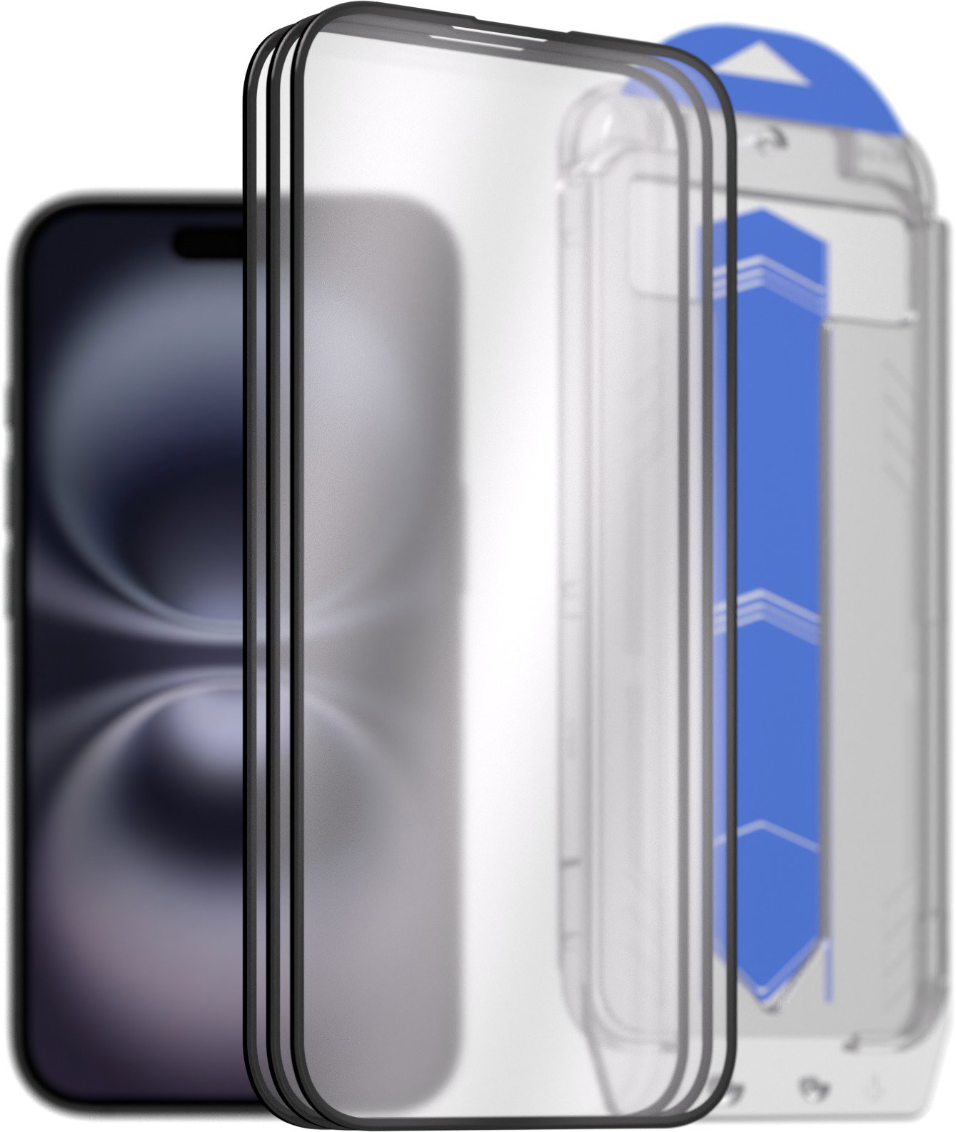 AlzaGuard 2.5D Glass EasyFit DustFree na iPhone 16 – 3 ks v balení s aplikátorom