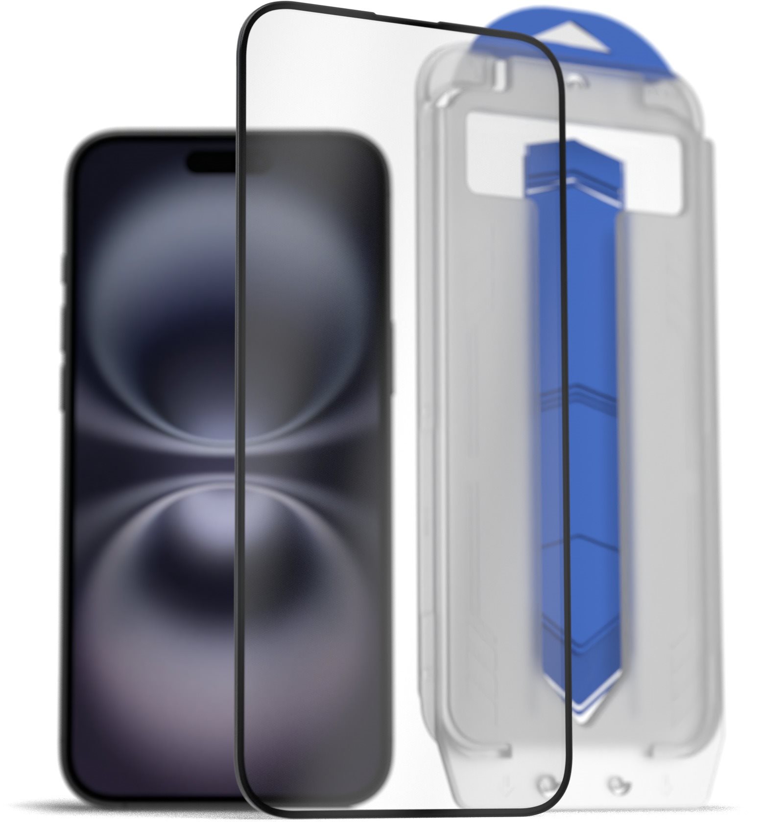 AlzaGuard 2.5D FullCover Glass EasyFit DustFree 2 Pack na iPhone 16 Plus s inštalačným rámčekom
