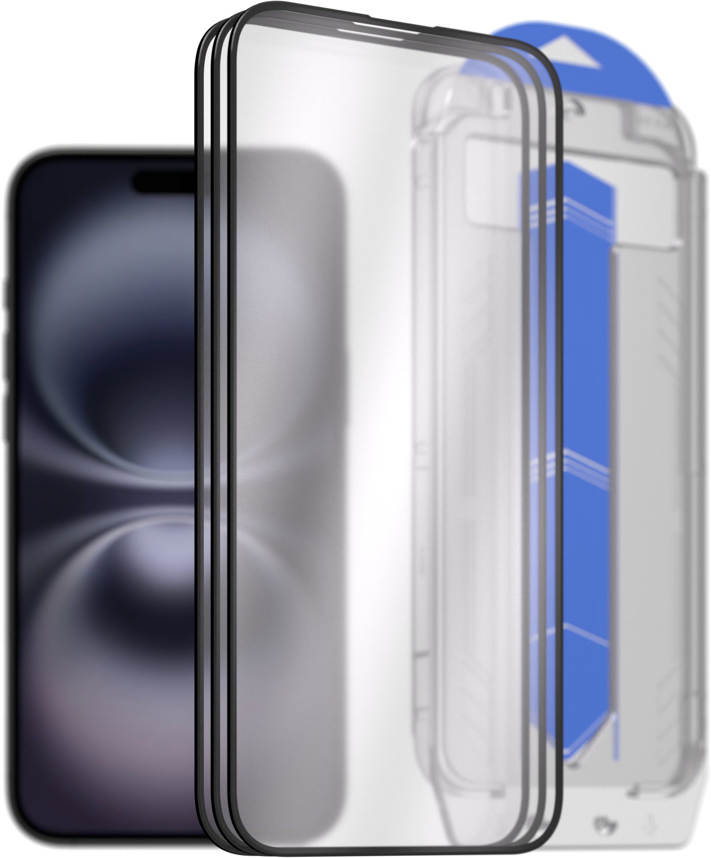 AlzaGuard 2.5D Glass EasyFit DustFree na iPhone 16 Plus – 3 ks v balení s aplikátorom