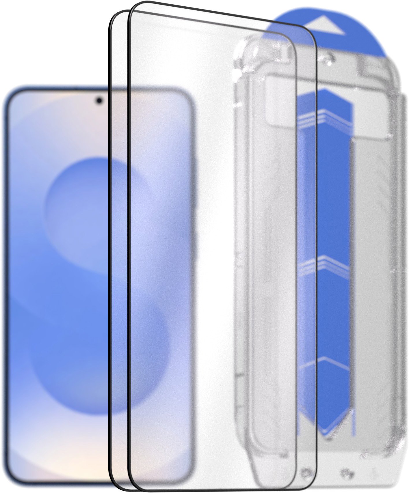 AlzaGuard 2.5D Glass EasyFit DustFree 2 Pack na Samsung Galaxy S25+ s inštalačným rámikom