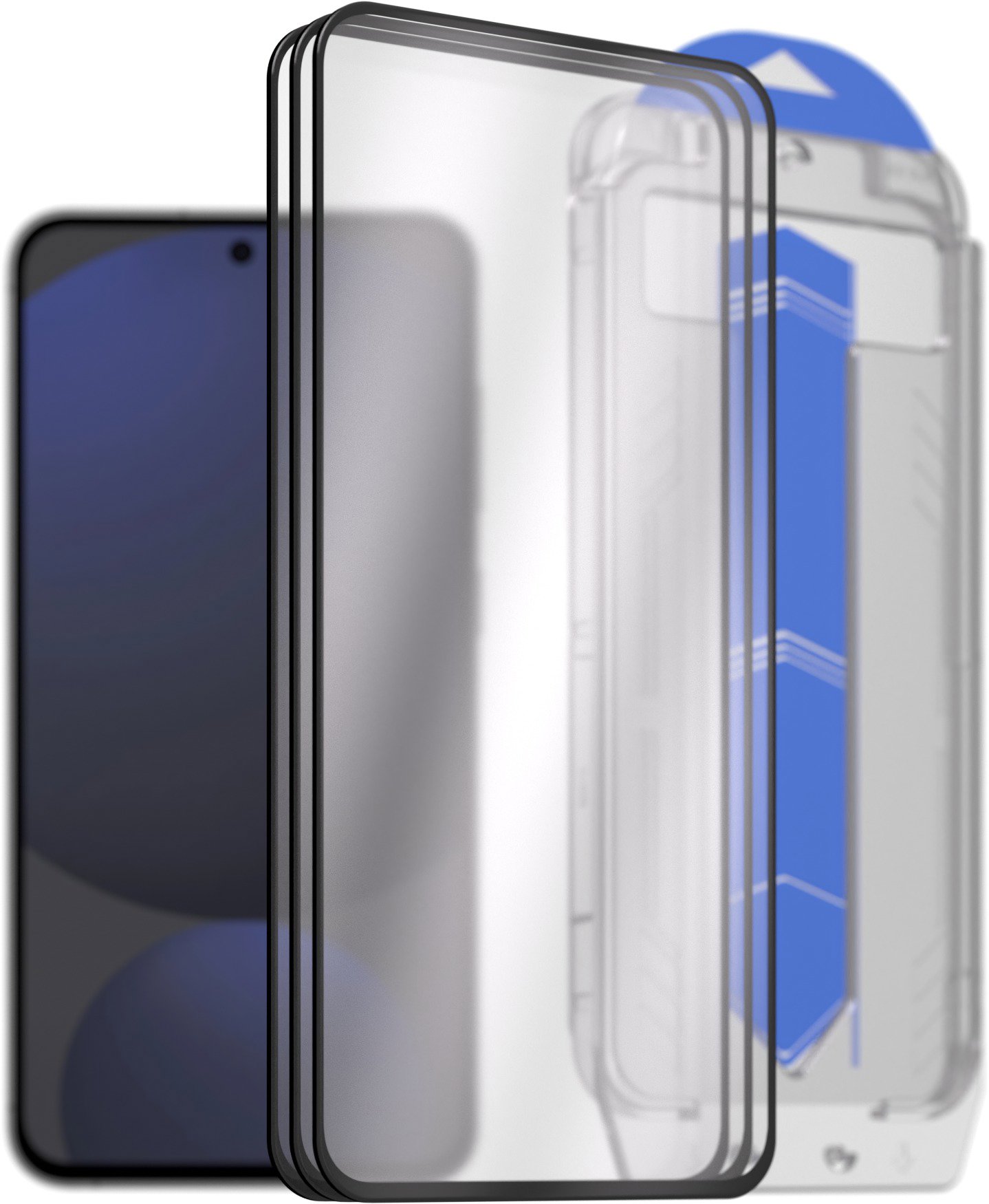 AlzaGuard 2.5D Glass EasyFit DustFree na Samsung Galaxy S24 FE – 3 ks v balení s aplikátorom