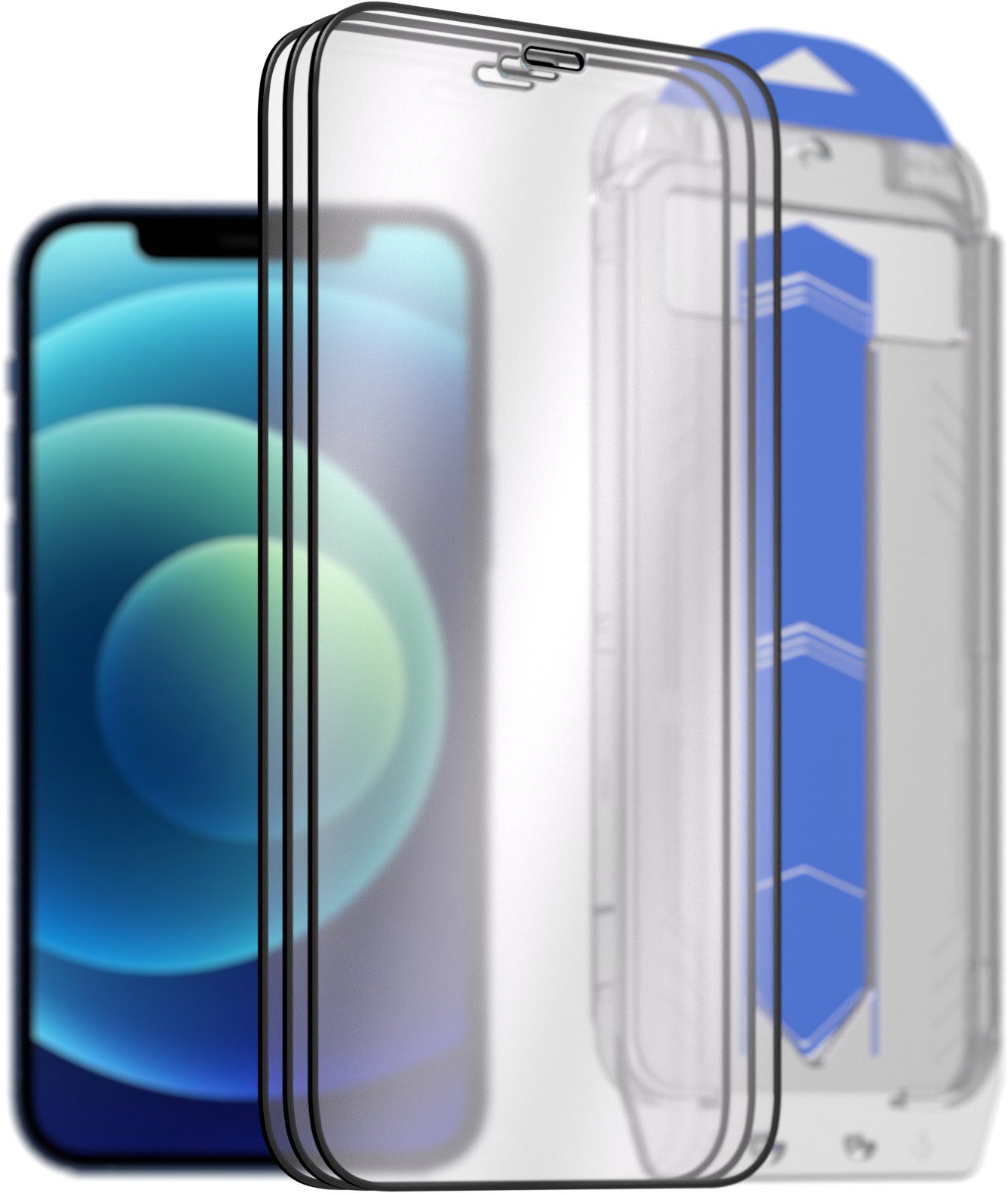 AlzaGuard 2.5D Glass EasyFit DustFre na iPhone 12/12 Pro – 3 ks v balení s aplikátorom