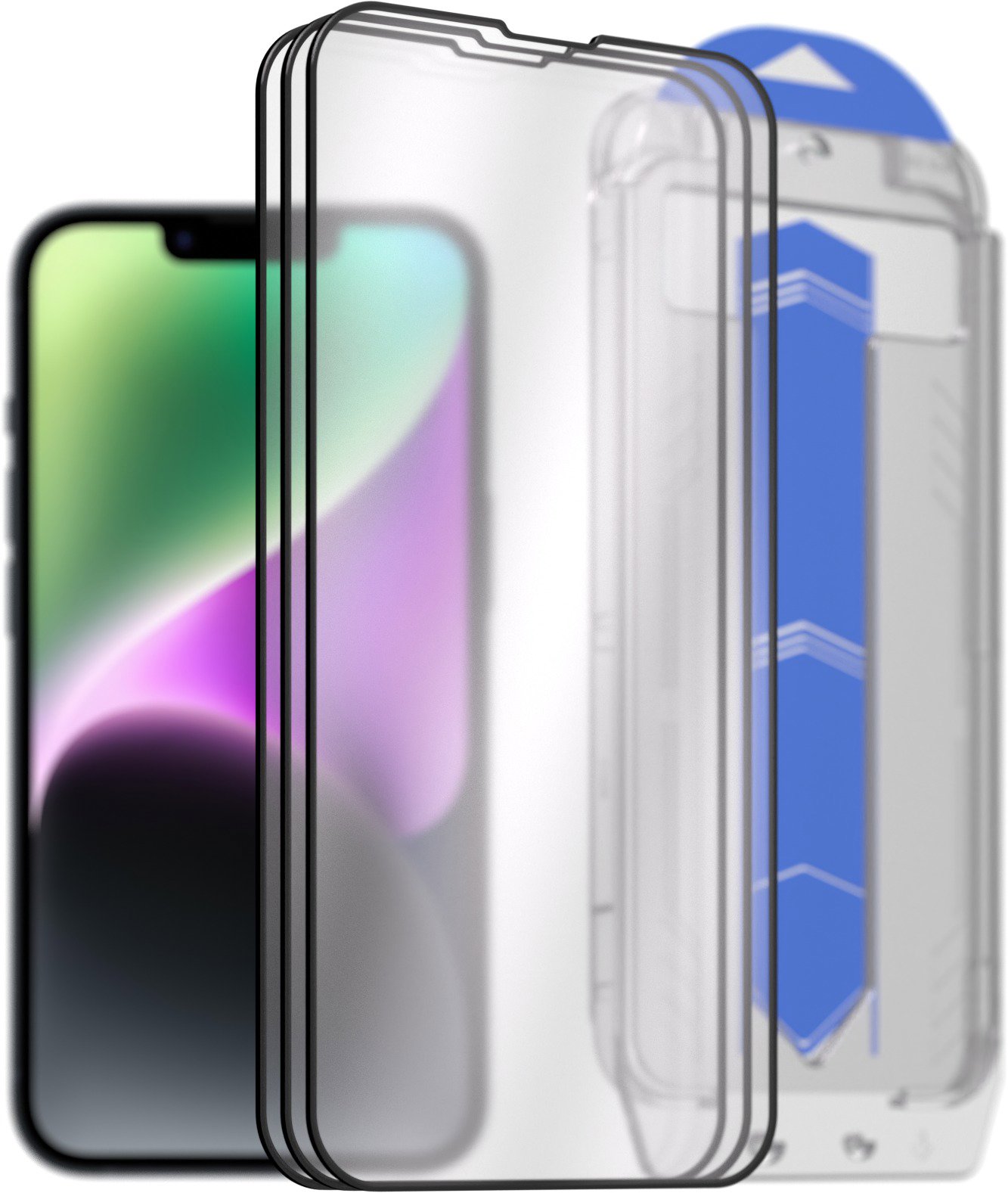 AlzaGuard 2.5D Glass EasyFit DustFree na iPhone 14 – 3 ks v balení s aplikátorom