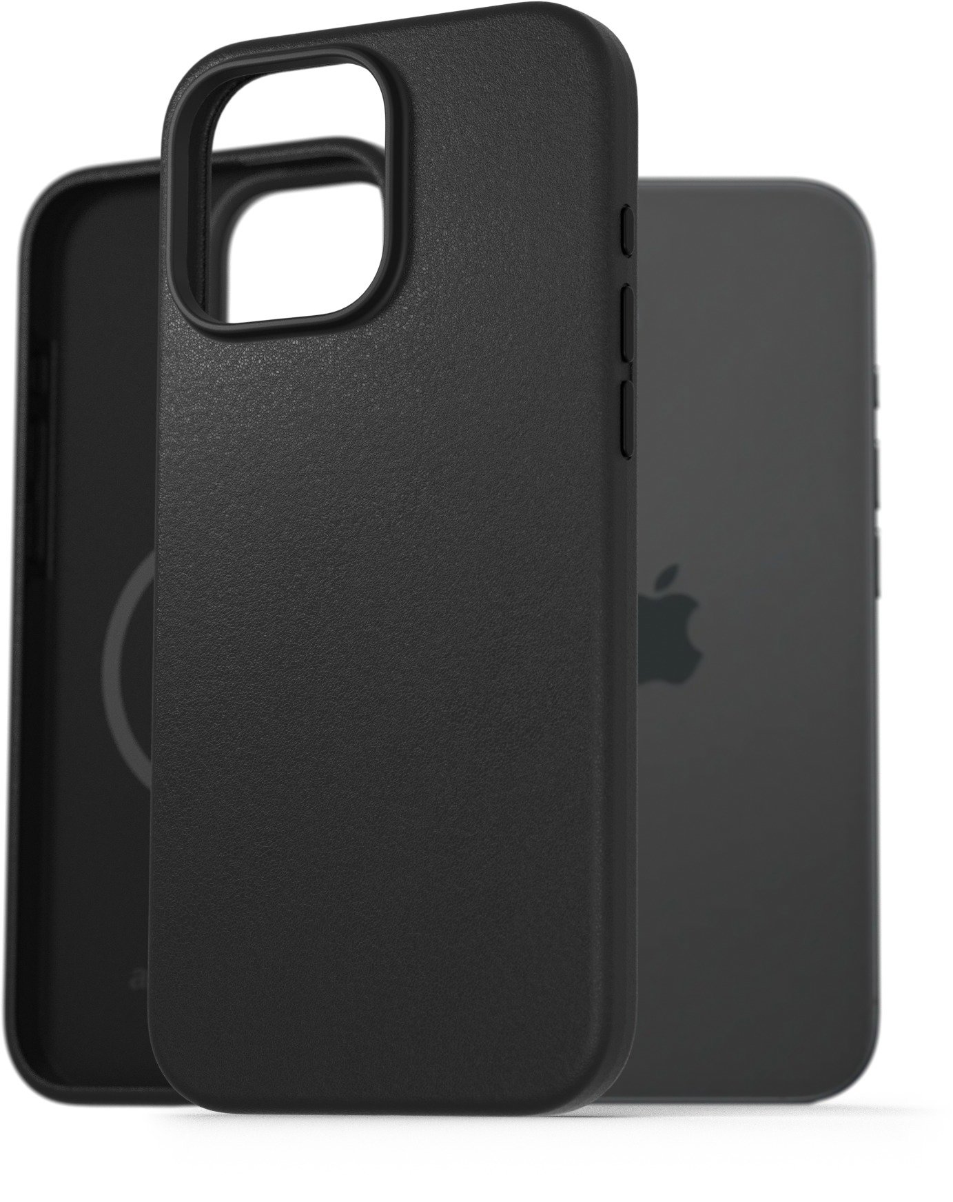 AlzaGuard Genuine Leather Case with Magsafe na iPhone 16 Pro Max čierny