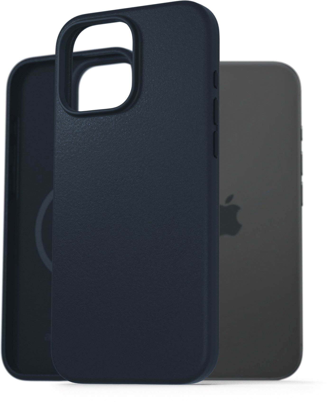 AlzaGuard Genuine Leather Case with Magsafe na iPhone 16 Pro Max modrý
