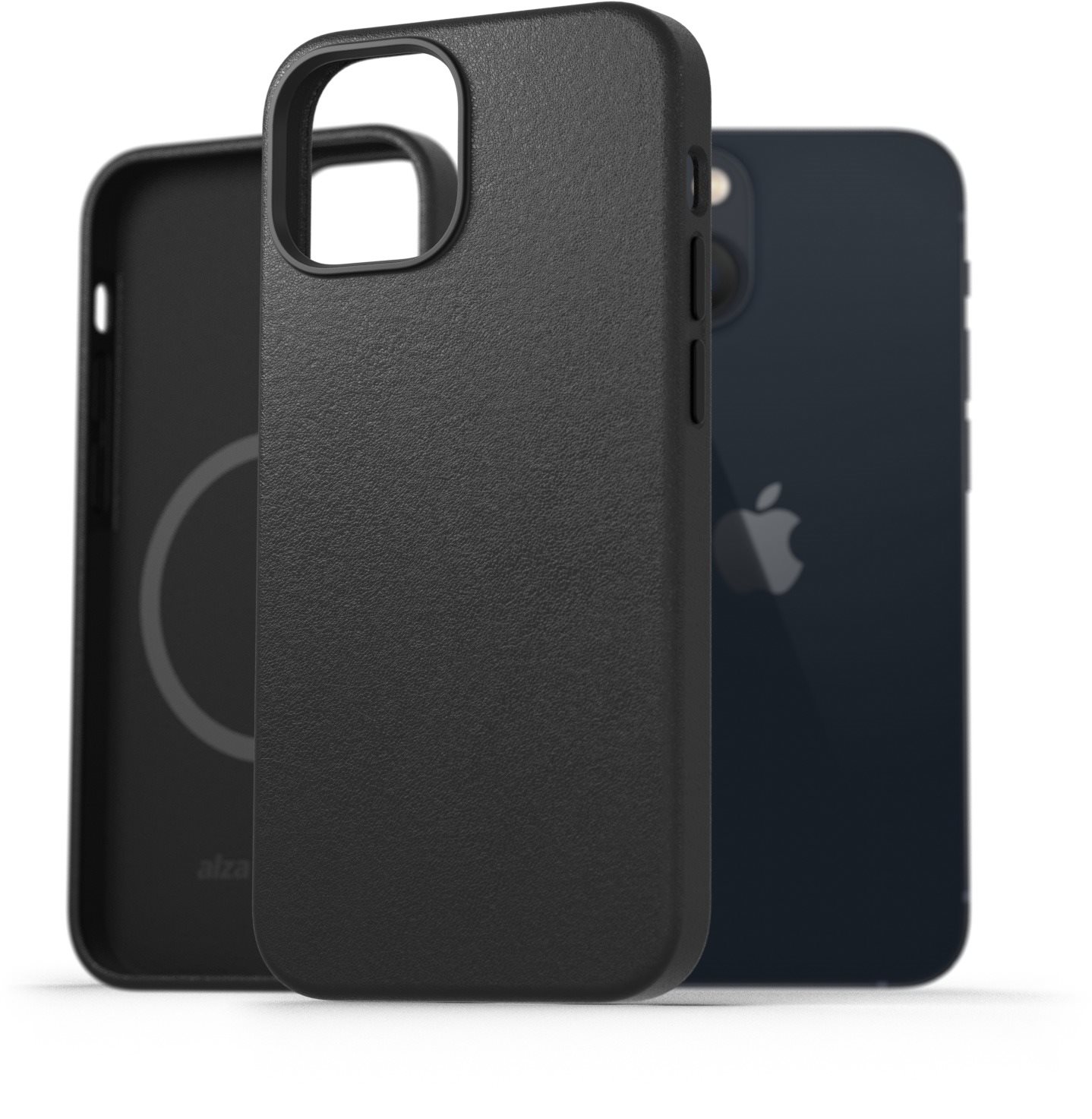 AlzaGuard Genuine Leather Case with Magsafe na iPhone 13 Mini čierny