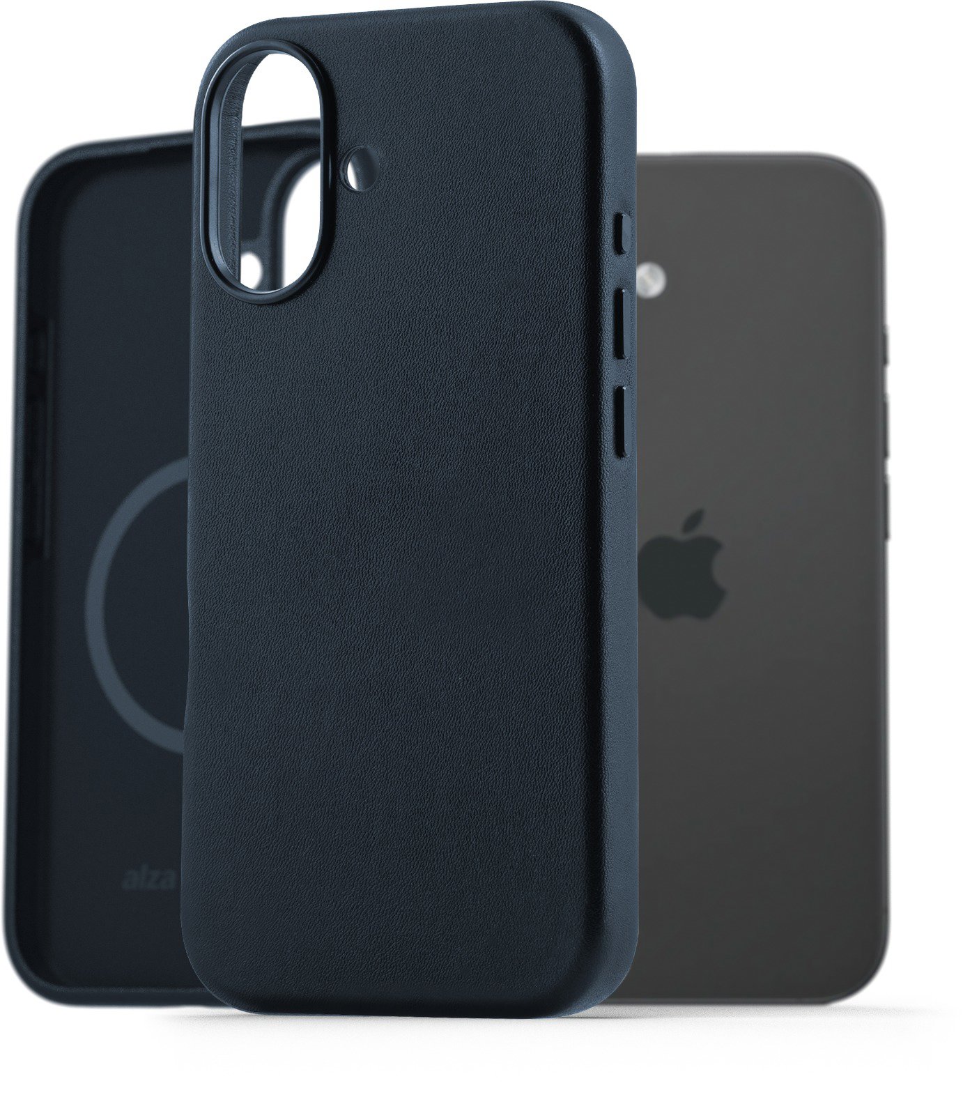 AlzaGuard Genuine Leather Case with Magsafe na iPhone 16 modrý