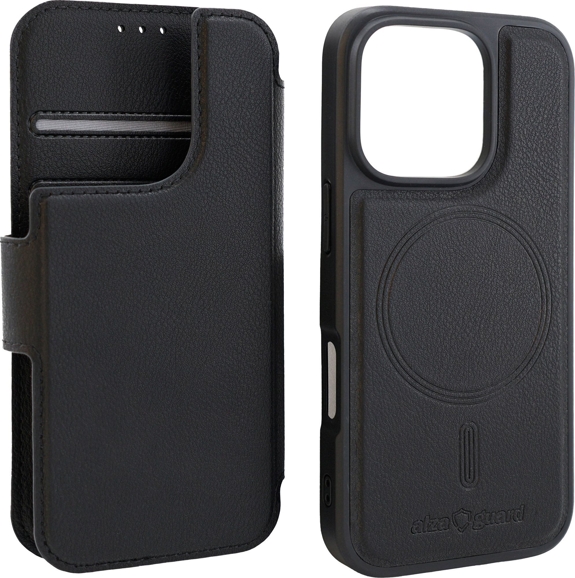 AlzaGuard MagWallet 2 in 1 Case Compatible with Magsafe pre iPhone 16 Pro čierne