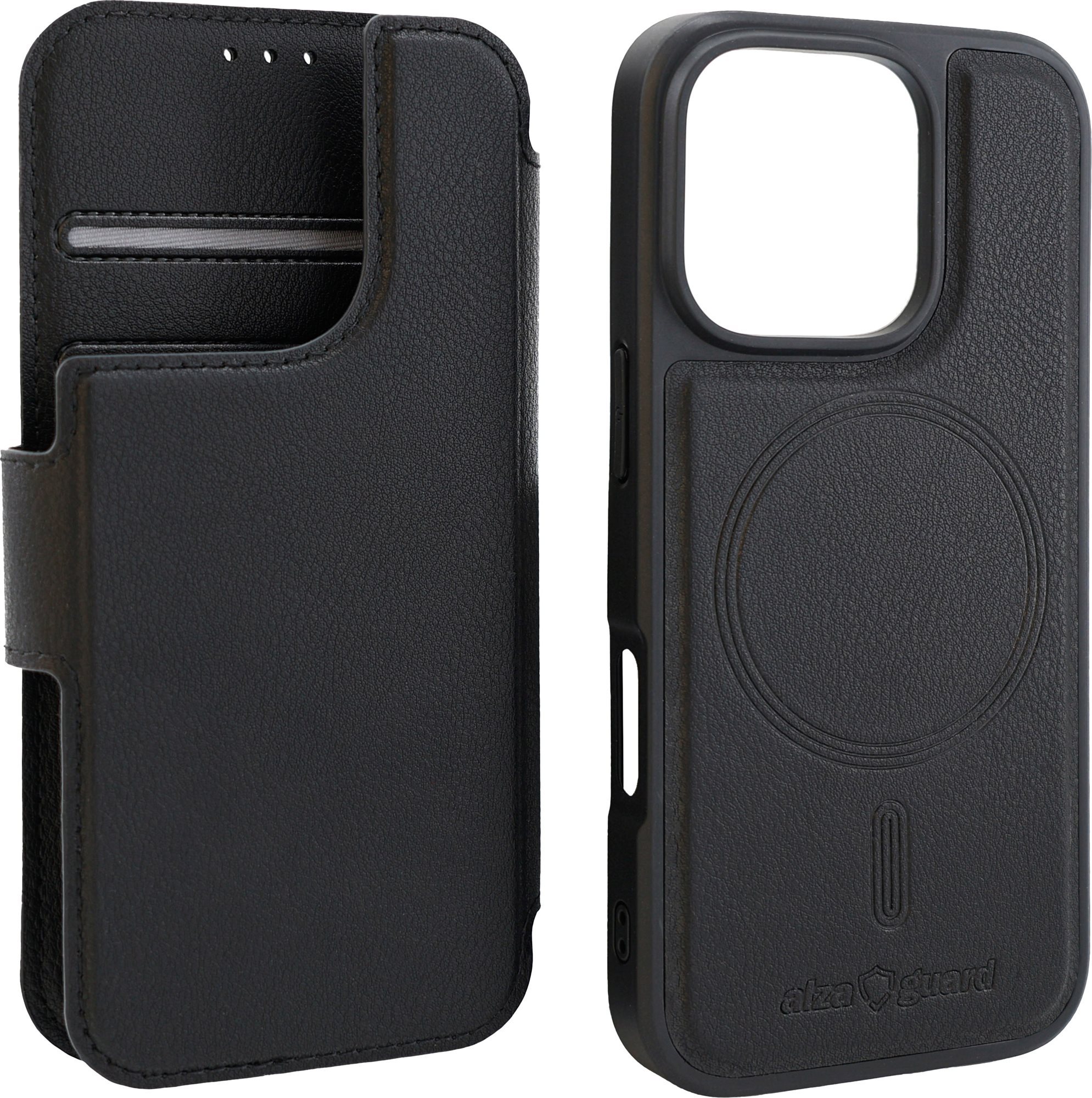 AlzaGuard MagWallet 2 in 1 Case Compatible with Magsafe pre iPhone 16 Pro Max čierne