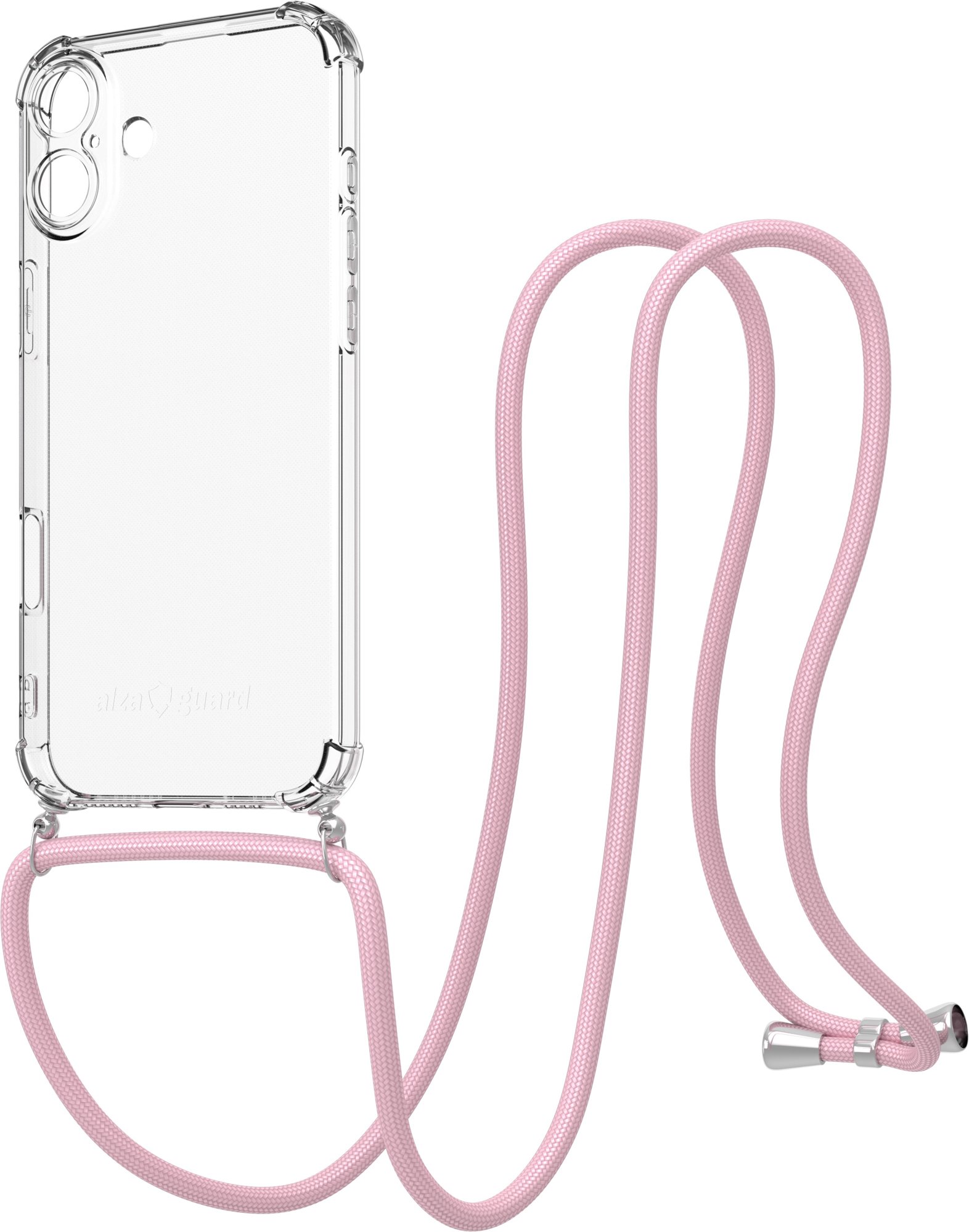 AlzaGuard Luxe Lanyard Case na iPhone 16 Plus ružový
