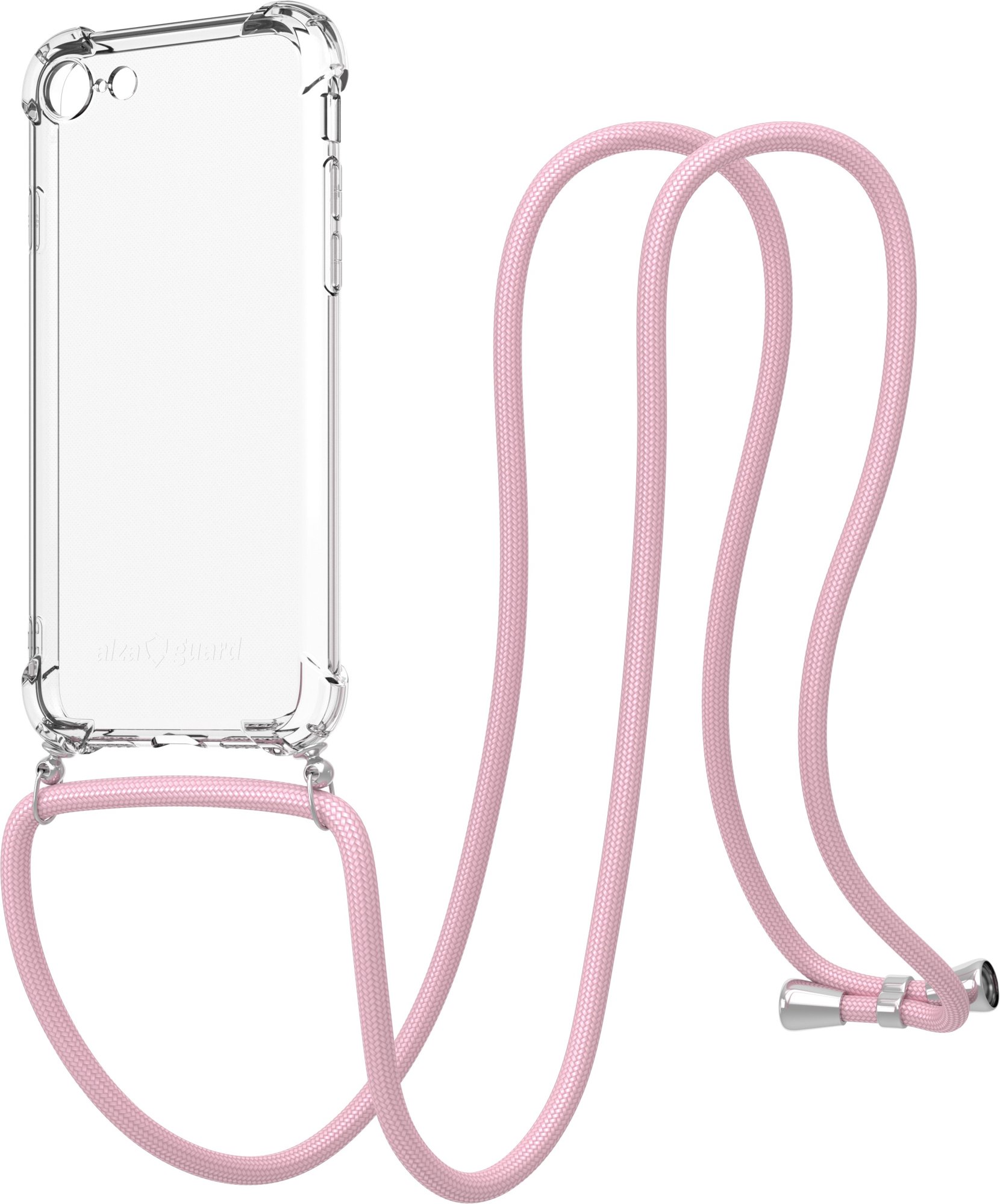 AlzaGuard Luxe Lanyard Case na iPhone 7/8/SE 2020/SE 2022 ružový