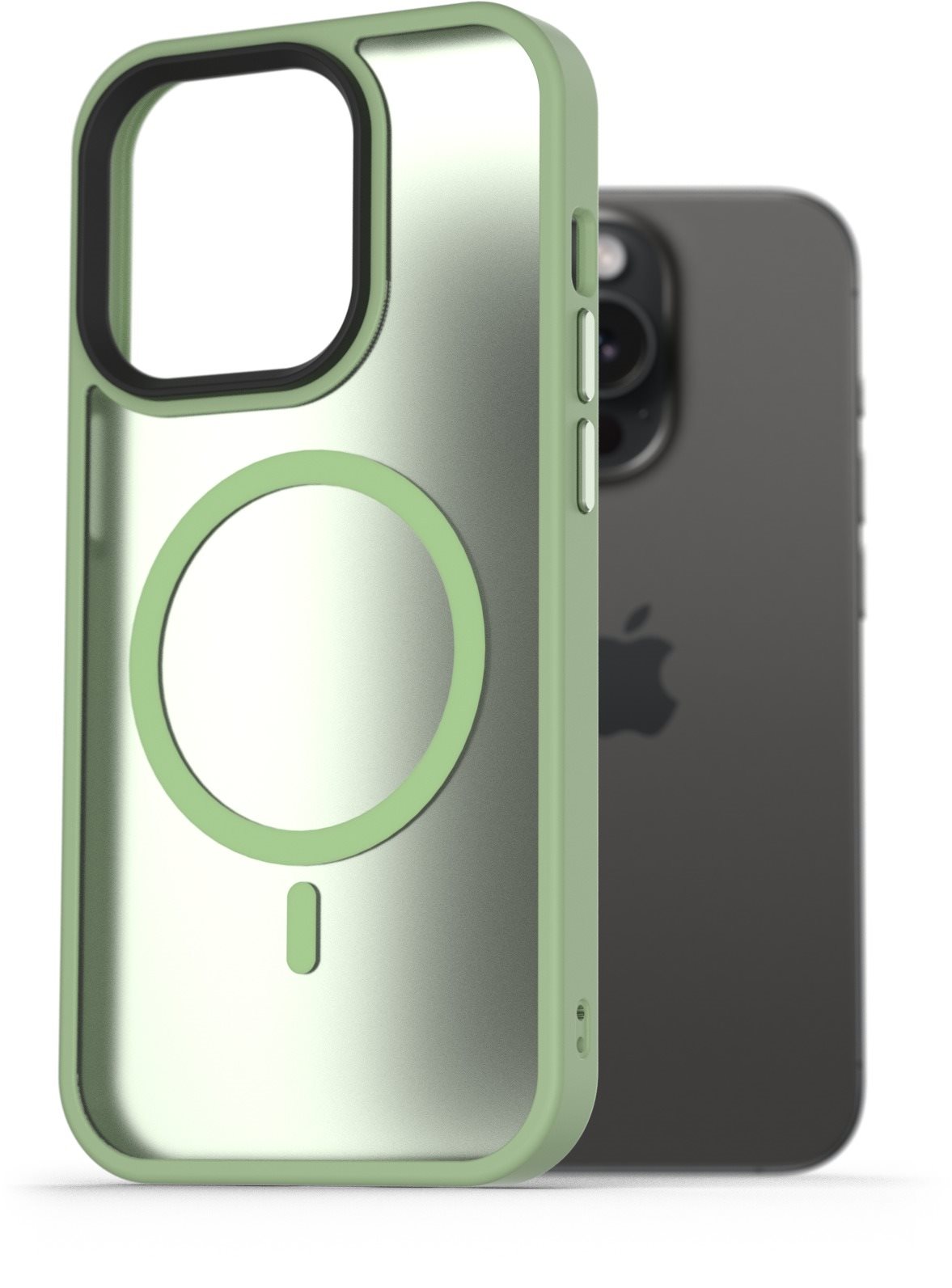 AlzaGuard Matte Case Compatible with MagSafe pre iPhone 15 Pro zelený