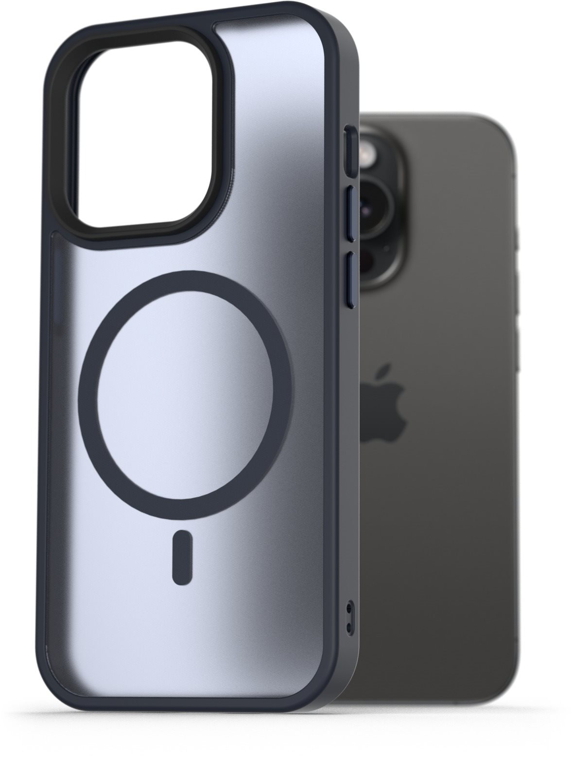 AlzaGuard Matte Case Compatible with MagSafe pre iPhone 15 Pro tmavomodrý