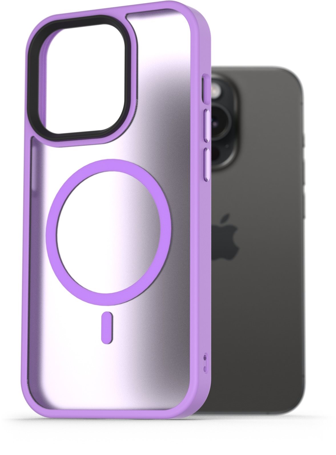 AlzaGuard Matte Case Compatible with MagSafe pre iPhone 15 Pro svetlofialový