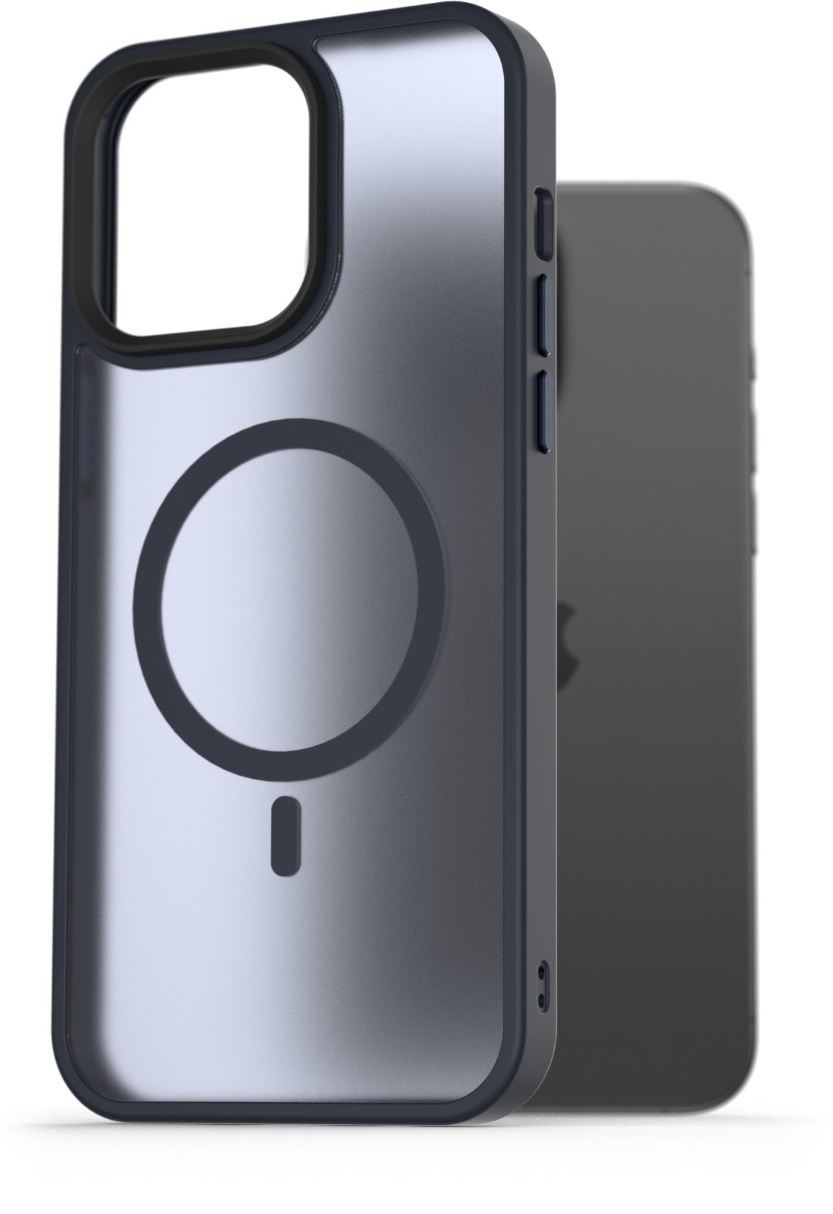 AlzaGuard Matte Case Compatible with MagSafe pre iPhone 15 Pro Max tmavomodrý