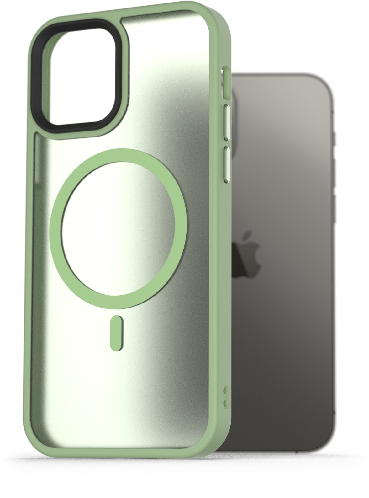 AlzaGuard Matte Case Compatible with MagSafe pre iPhone 12/12 Pro zelený