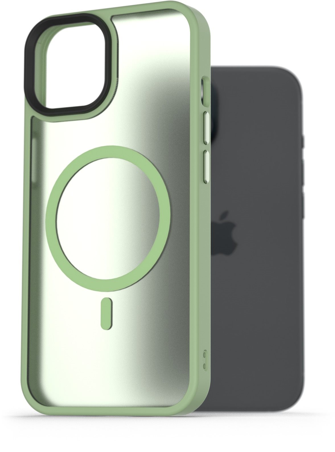 AlzaGuard Matte Case Compatible with MagSafe pre iPhone 15 zelený