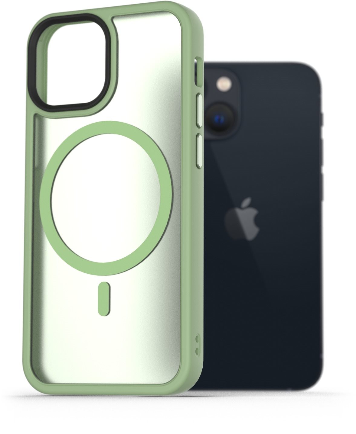 AlzaGuard Matte Case Compatible with MagSafe pre iPhone 13 Mini zelený