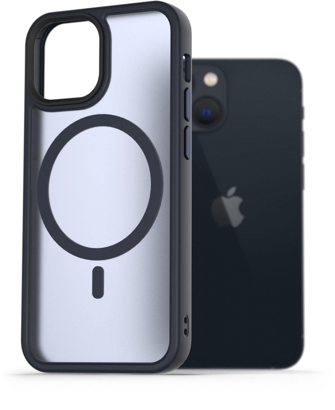 AlzaGuard Matte Case Compatible with MagSafe pre iPhone 13 Mini tmavomodrý
