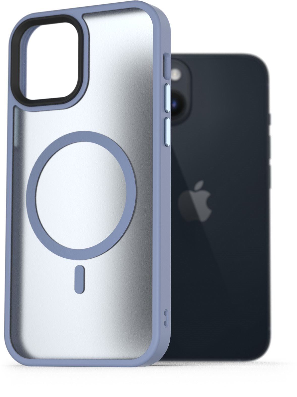 AlzaGuard Matte Case Compatible with MagSafe pre iPhone 14 svetlomodrý