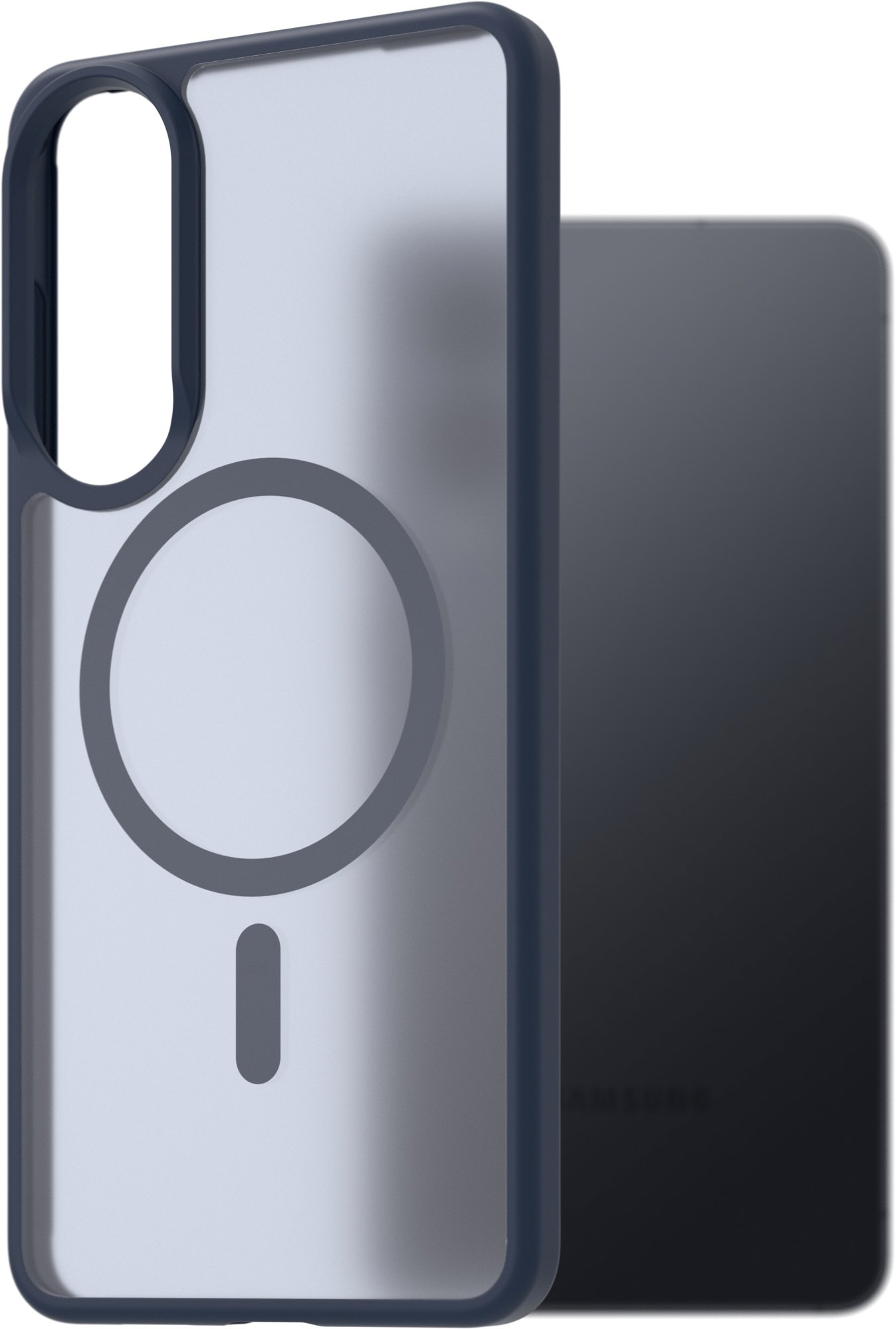 AlzaGuard Matte Case Compatible with Magsafe pre Samsung Galaxy S25 EDGE tmavomodrý