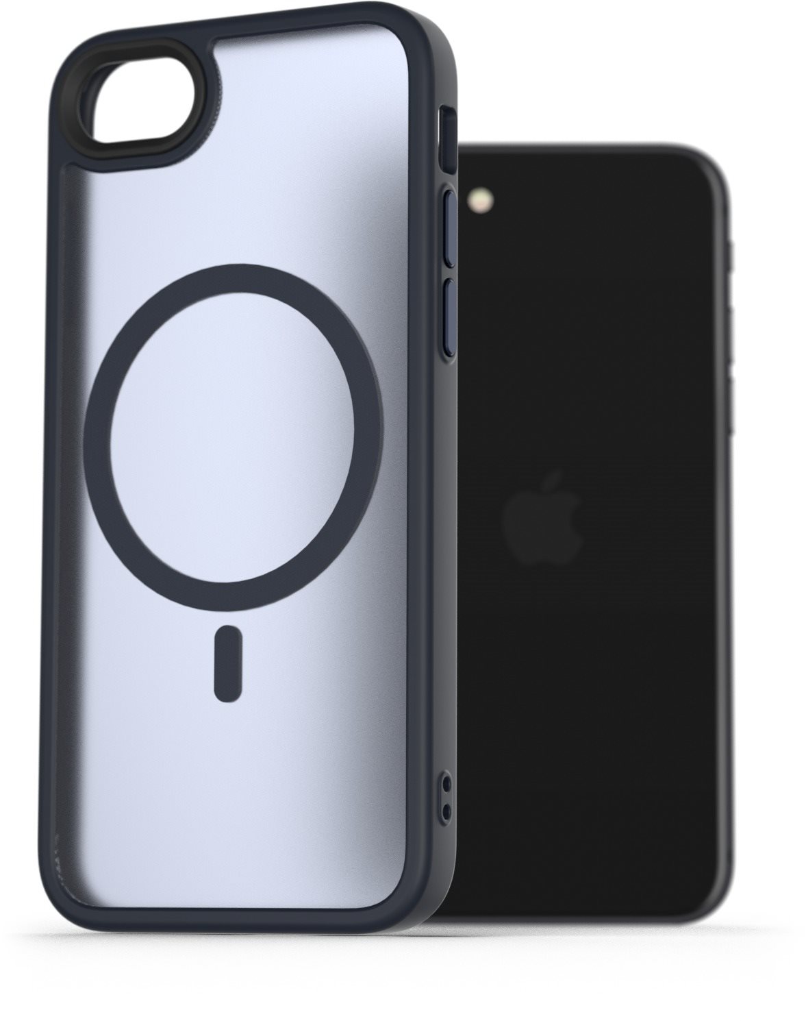 AlzaGuard Matte Case Compatible with Magsafe pre iPhone 7/8/SE 2020/SE 2022 tmavo modrý