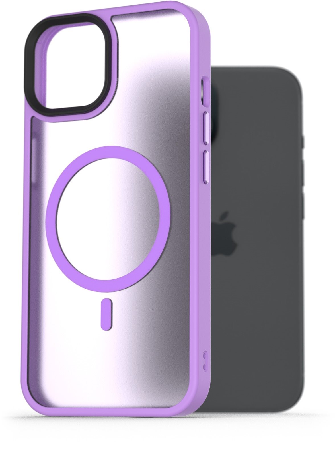 AlzaGuard Matte Case Compatible with MagSafe pre iPhone 15 svetlofialový