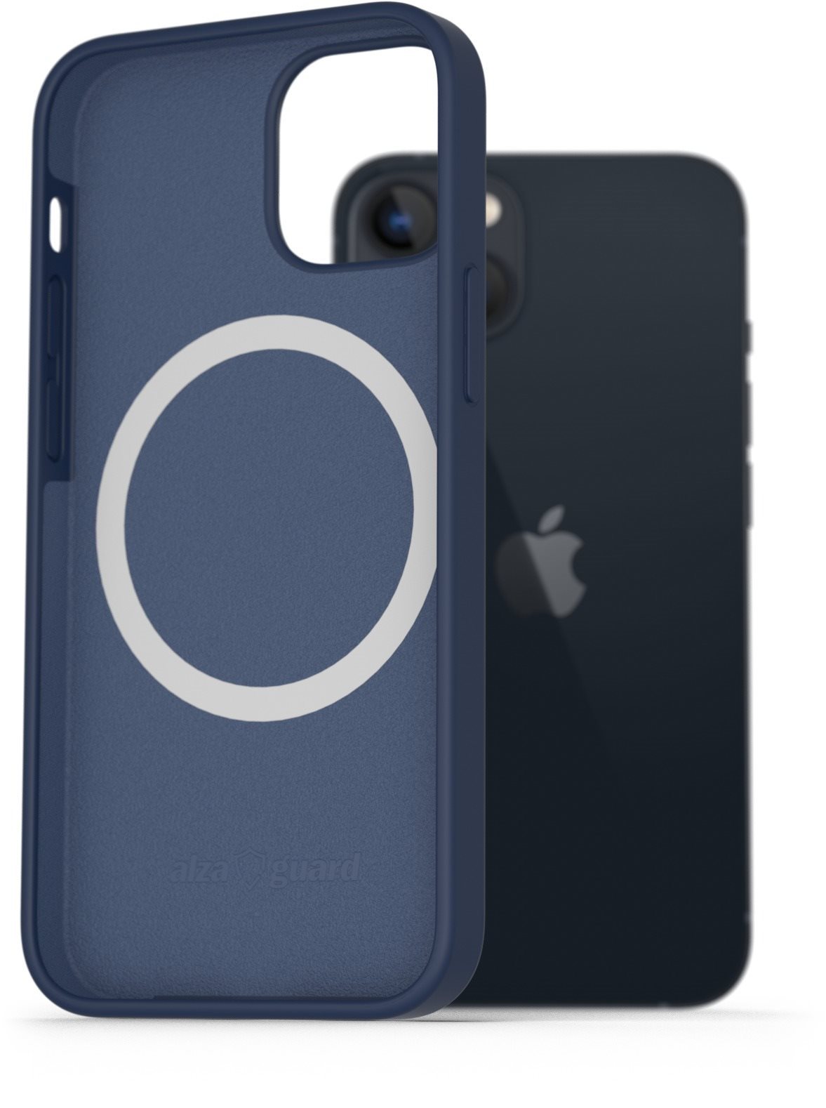 AlzaGuard Silicone Case Compatible with Magsafe iPhone 13 modrý