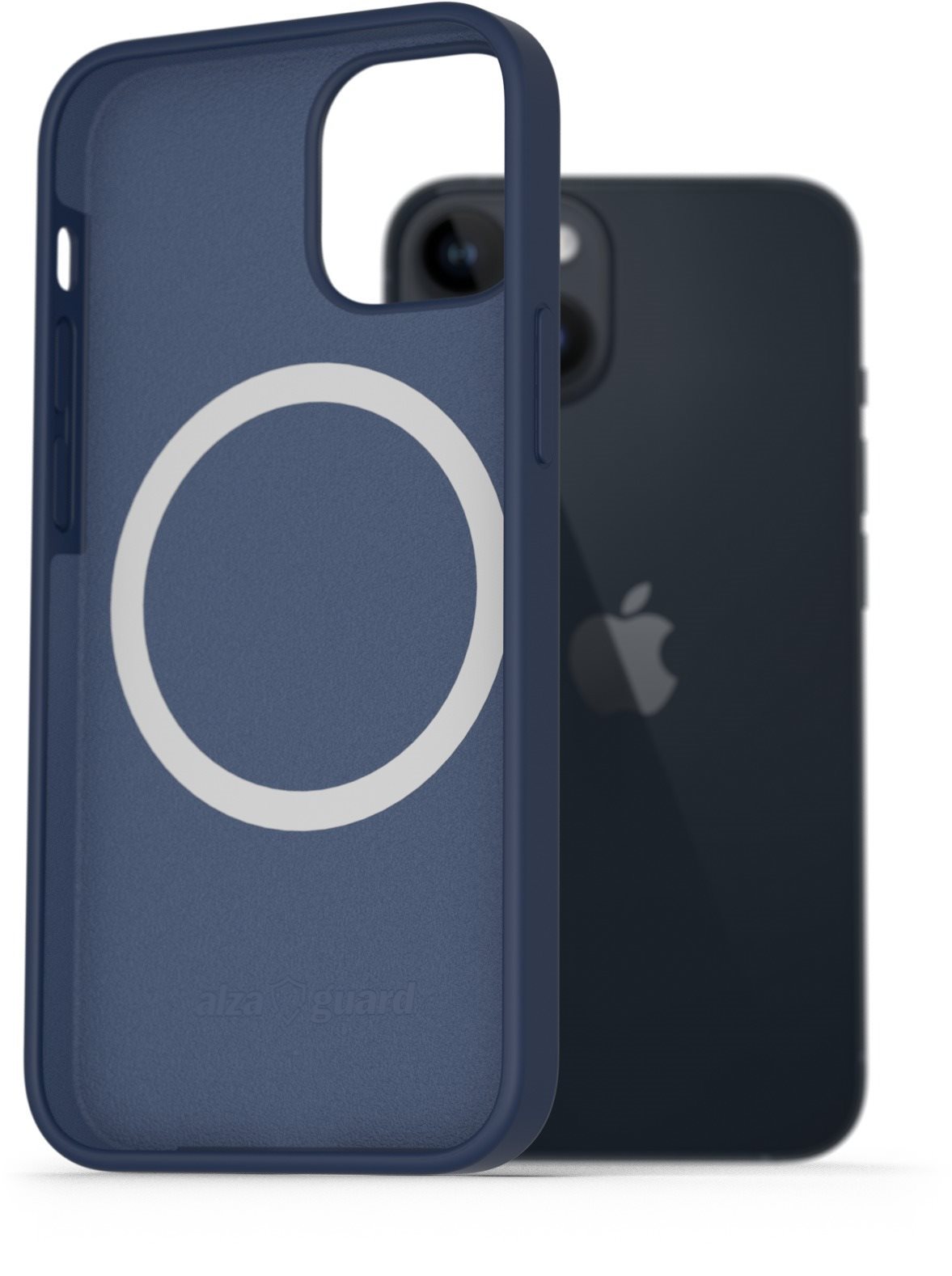 AlzaGuard Silicone Case Compatible with Magsafe iPhone 14 modrý