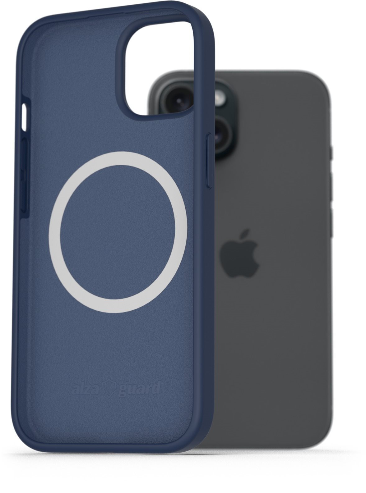 AlzaGuard Silicone Case Compatible with Magsafe iPhone 15 modrý