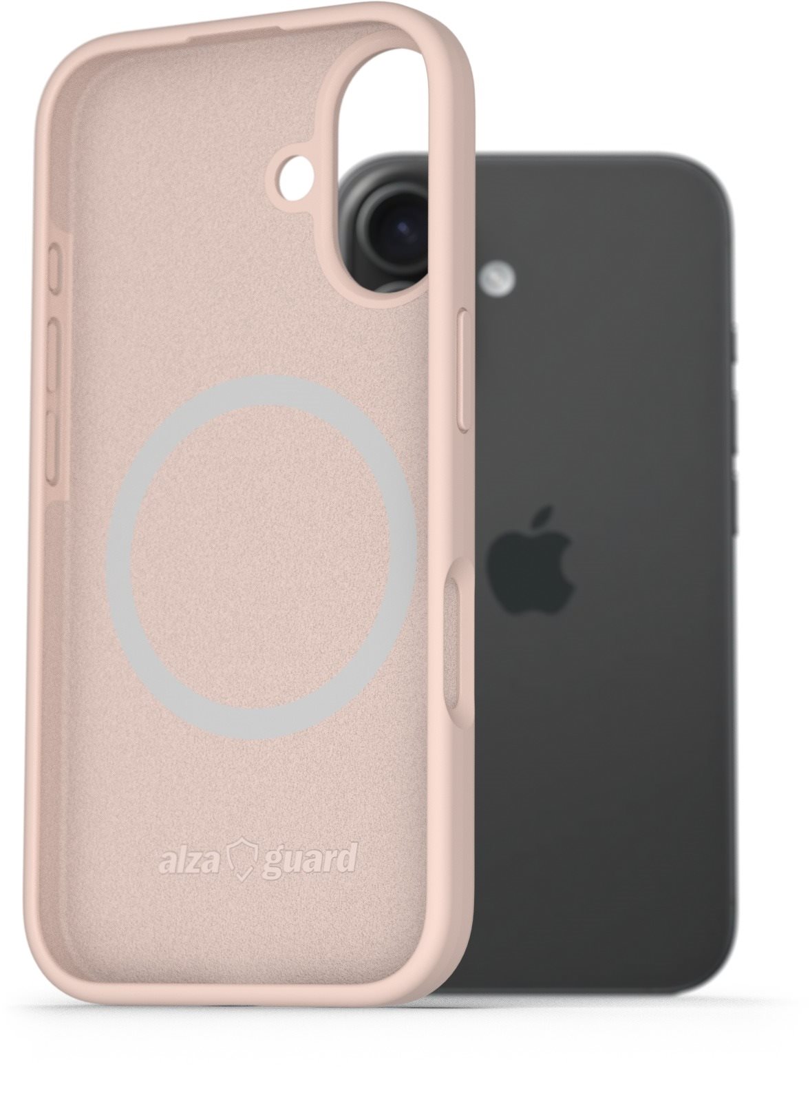 AlzaGuard Silicone Case Compatible with Magsafe na iPhone 16 ružový