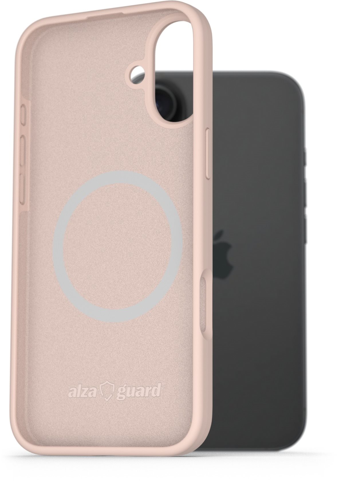 AlzaGuard Silicone Case Compatible with Magsafe na iPhone 16 Plus ružový