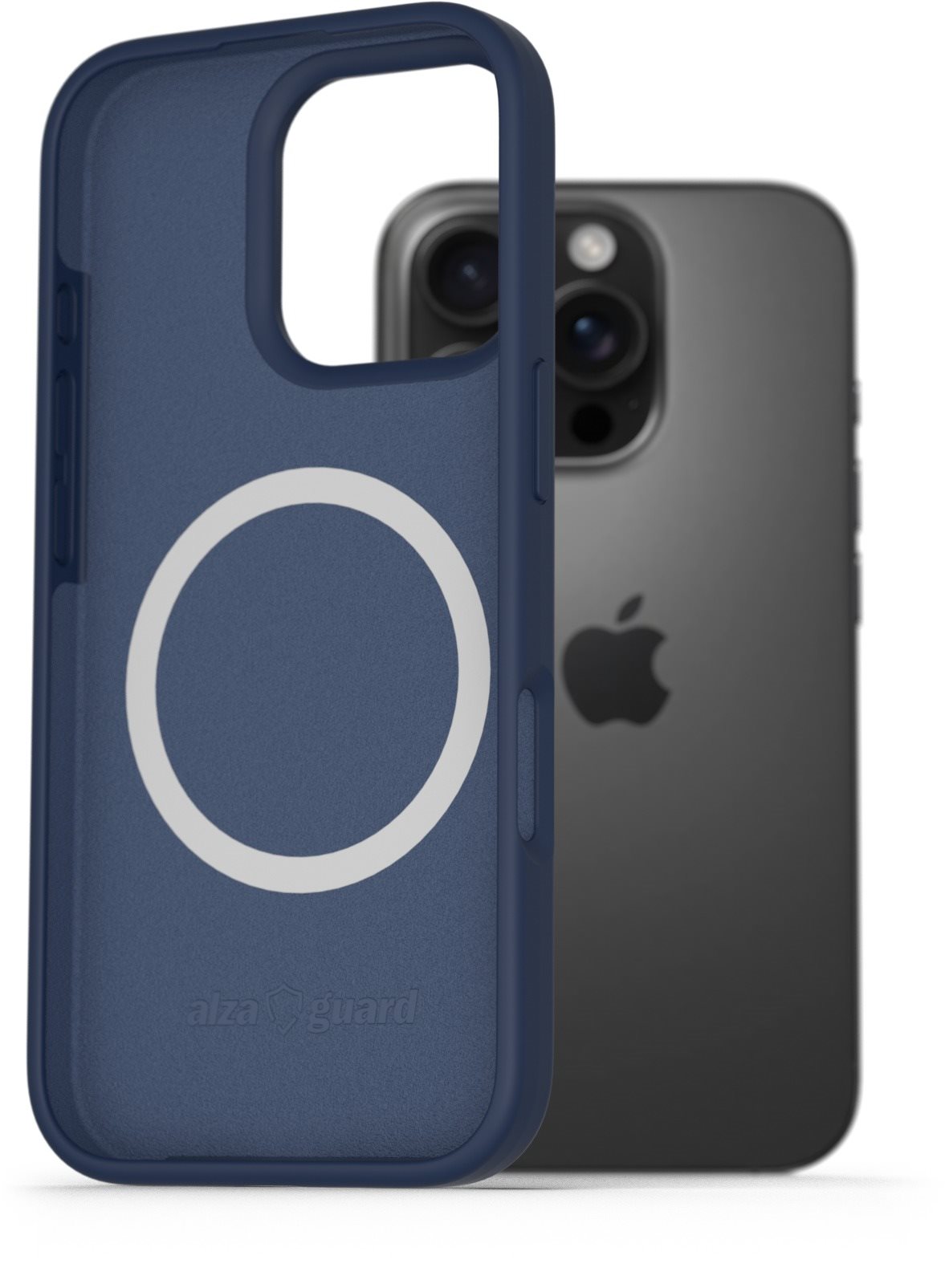 AlzaGuard Silicone Case Compatible with Magsafe na iPhone 16 Pro modrý