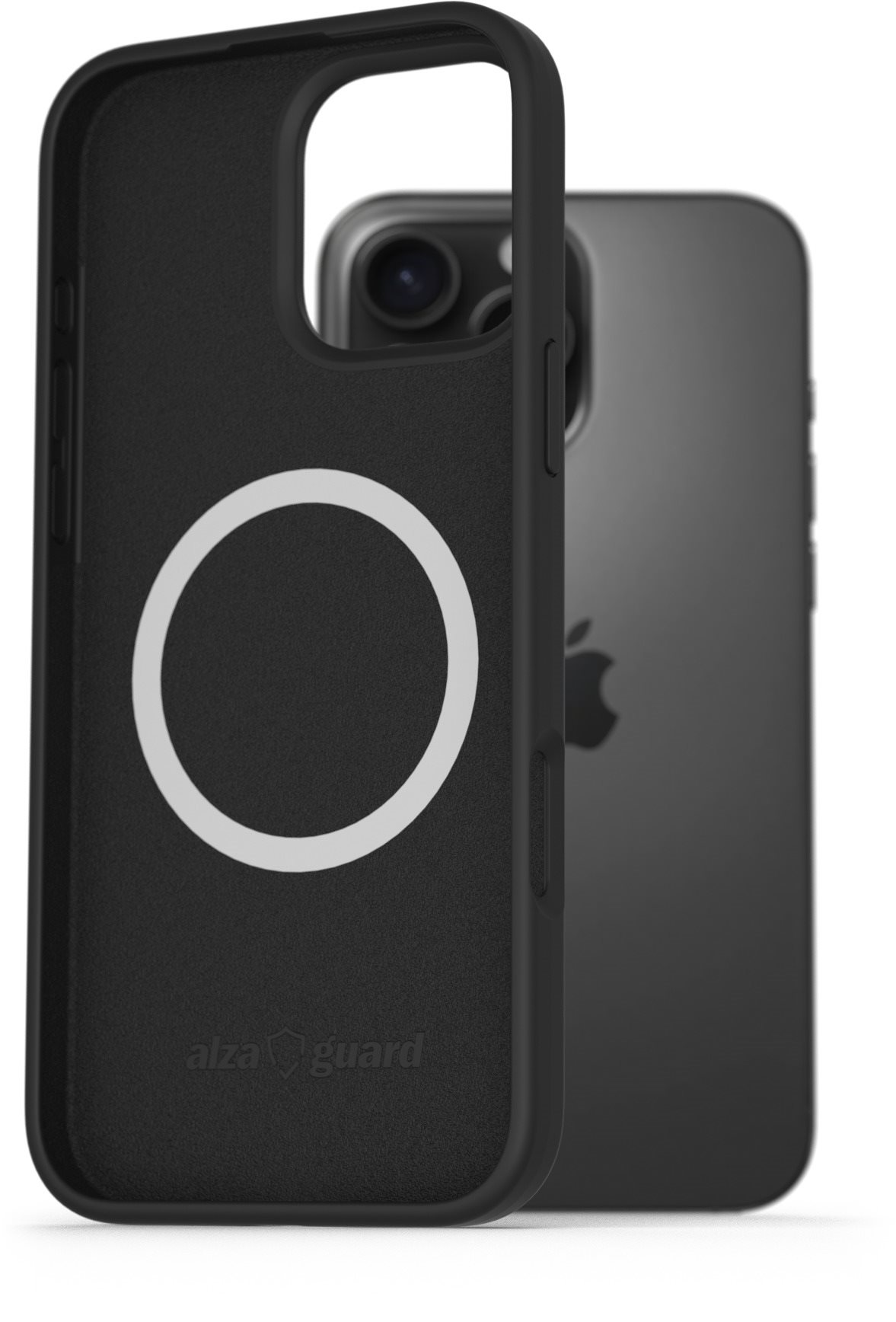AlzaGuard Silicone Case Compatible with Magsafe na iPhone 16 Pro Max čierny