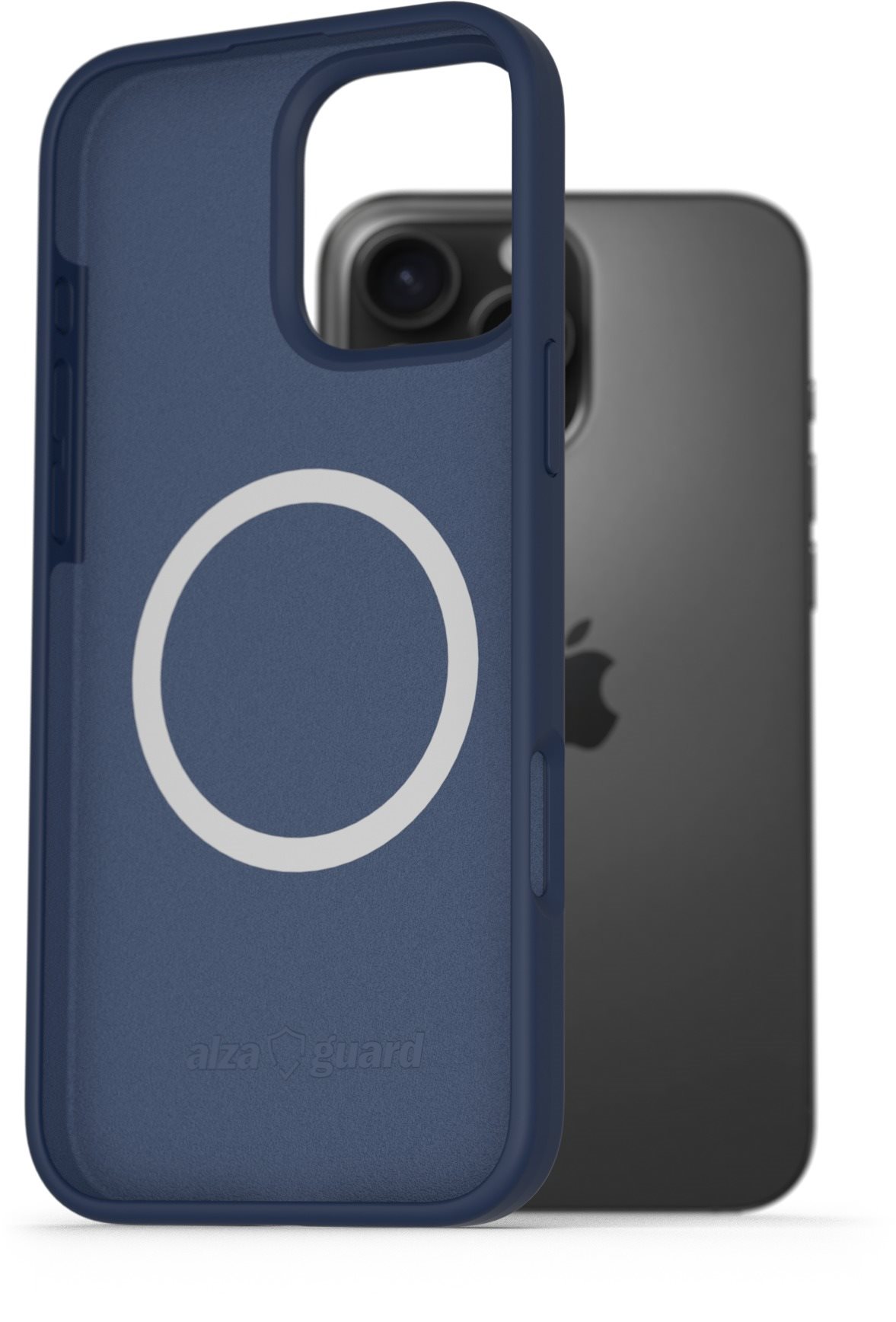 AlzaGuard Silicone Case Compatible with Magsafe na iPhone 16 Pro Max modrý