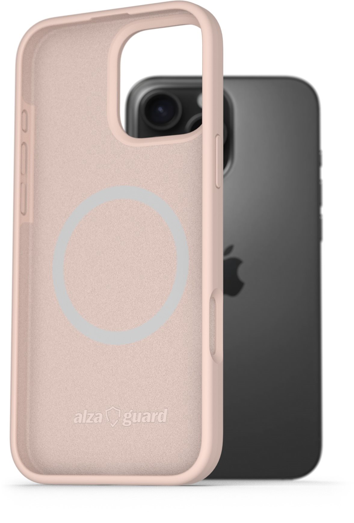AlzaGuard Silicone Case Compatible with Magsafe na iPhone 16 Pro Max ružový