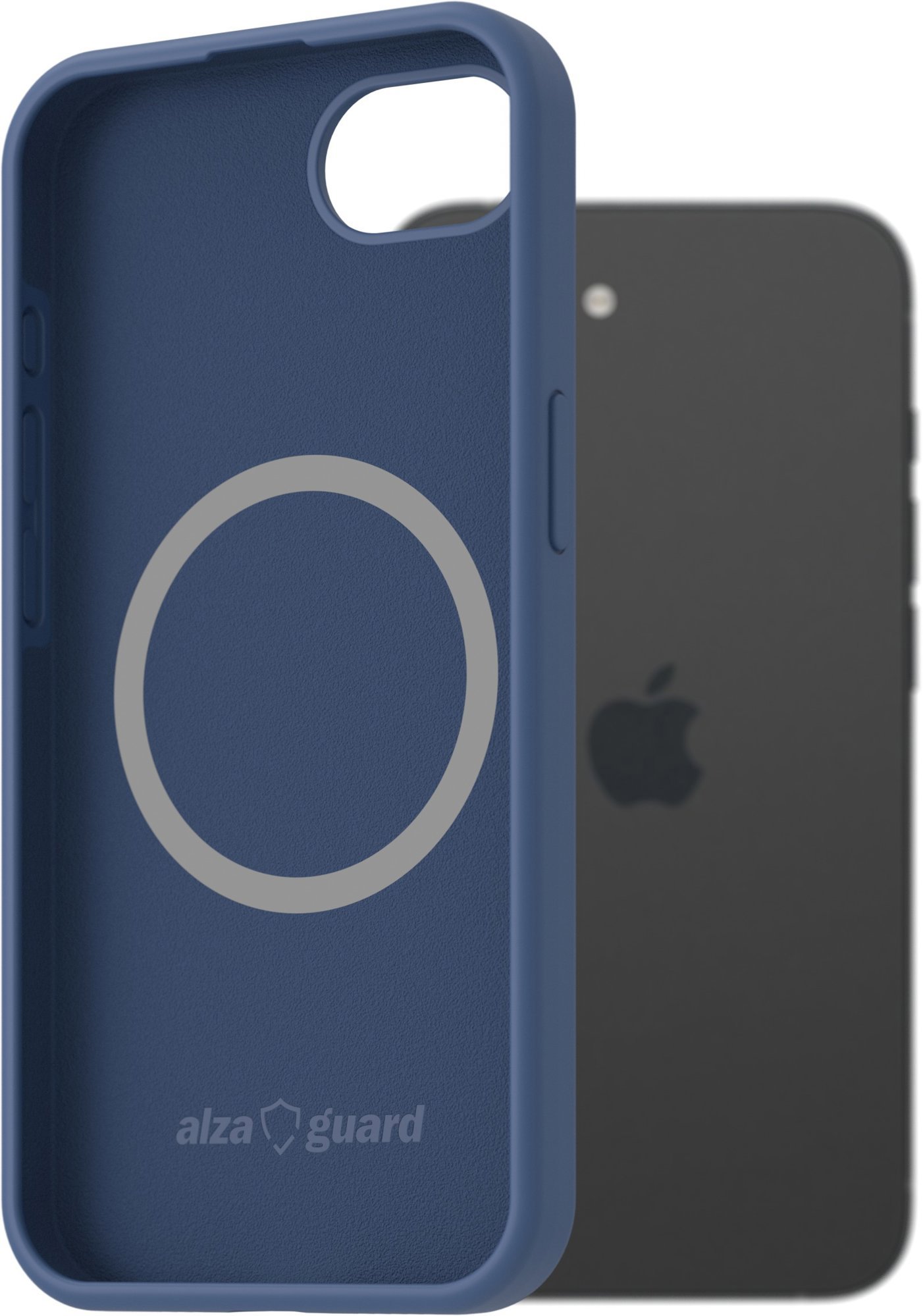 AlzaGuard Silicone Case Compatible with Magsafe pre iPhone 16e modrý