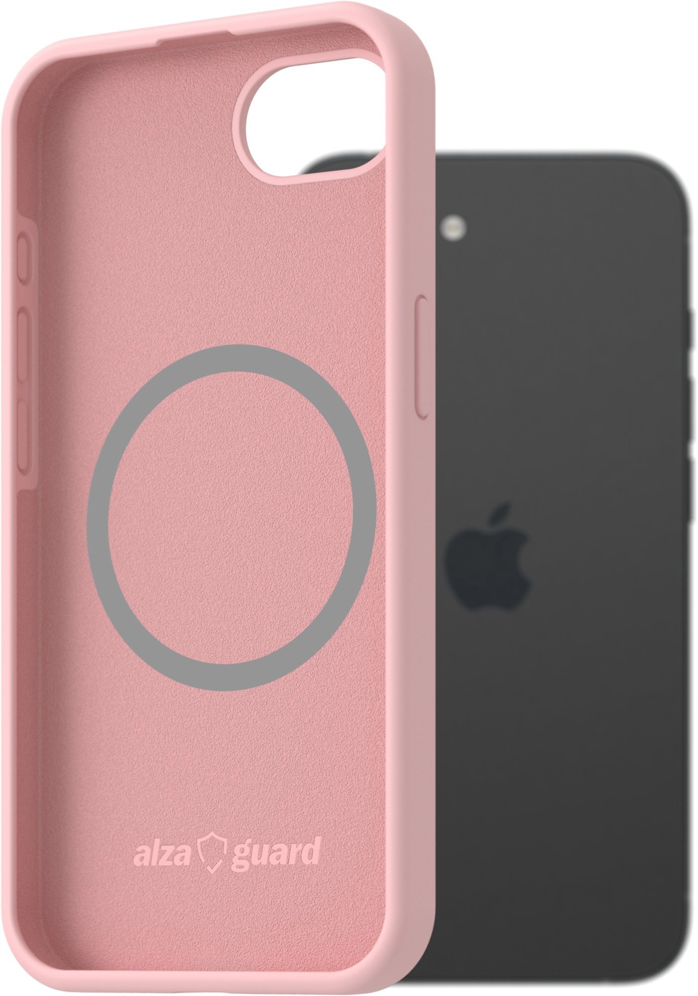 AlzaGuard Silicone Case Compatible with Magsafe pre iPhone 16e ružový