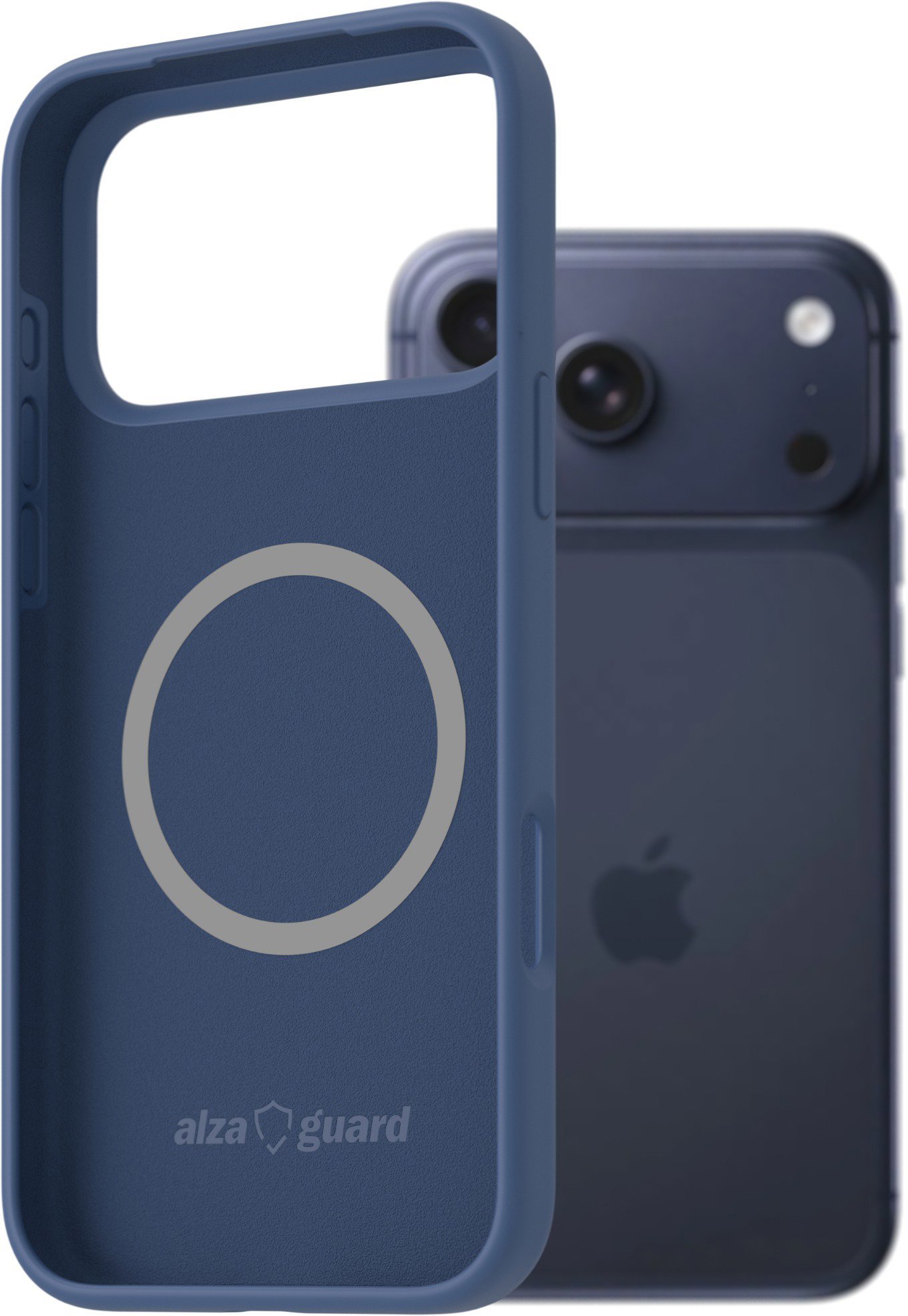 AlzaGuard Silicone Case Compatible with Magsafe na iPhone 17 Pro Max modrý