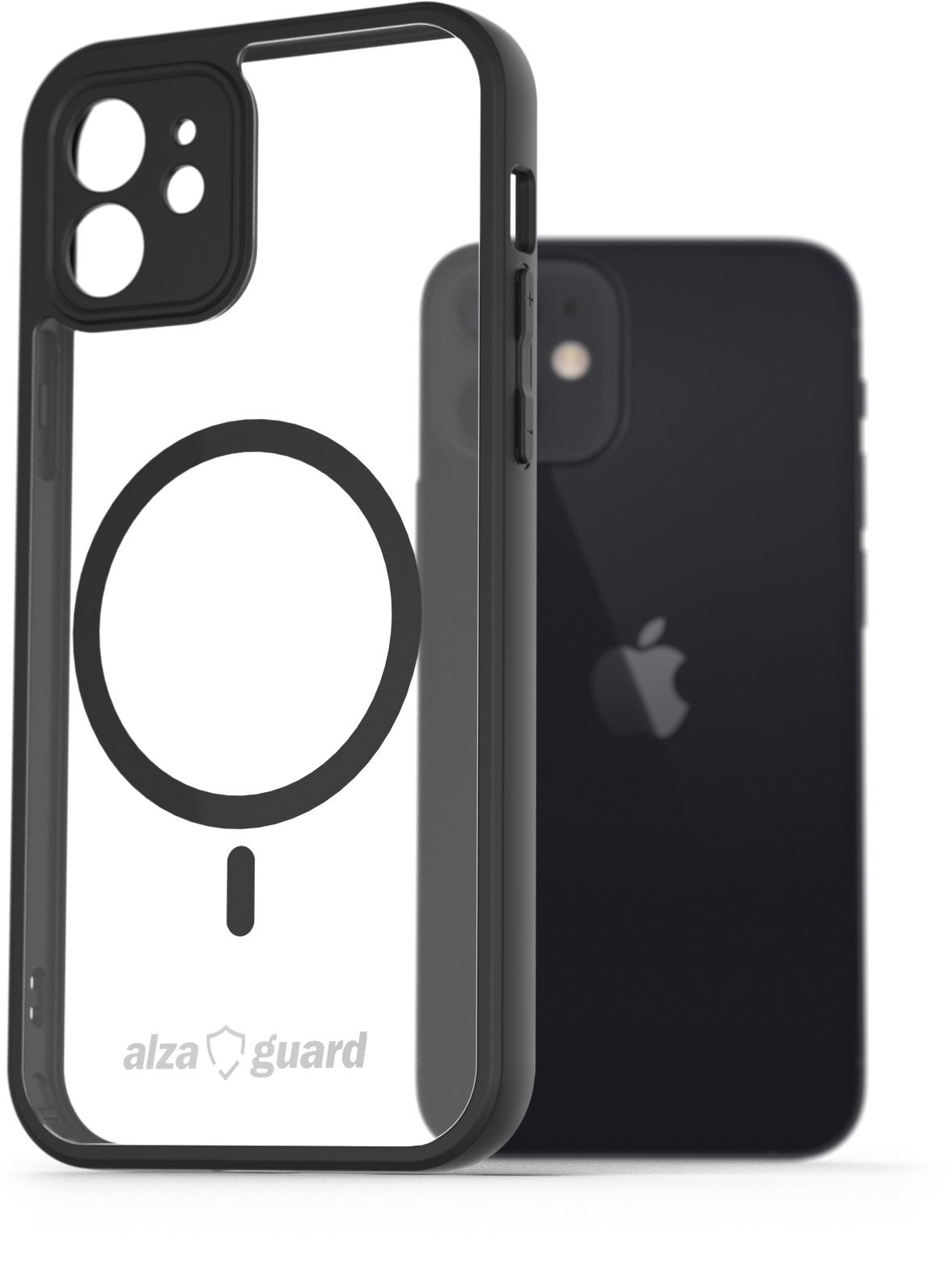 AlzaGuard Clear TPU Case Compatible with Magsafe na iPhone 12/12 Pro čierny