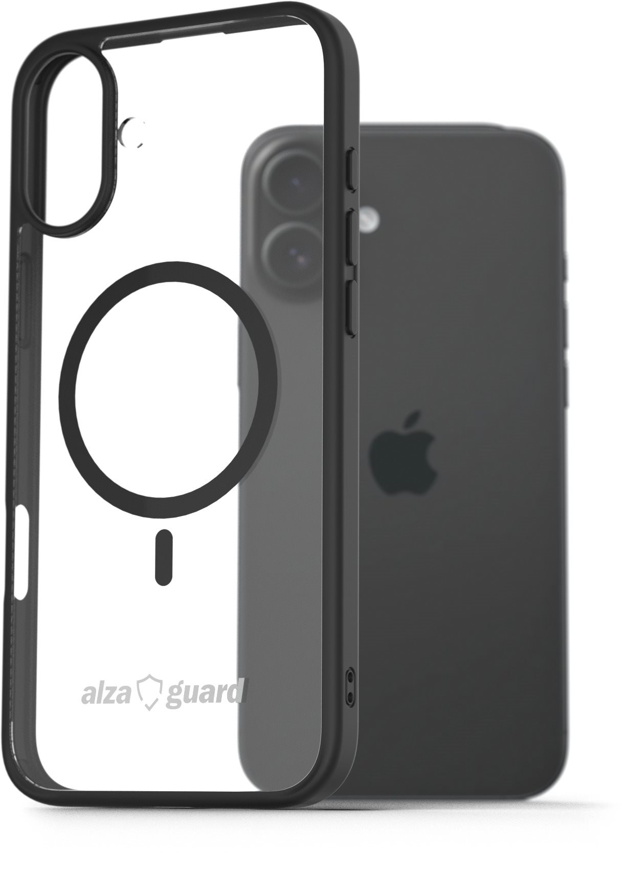 AlzaGuard Clear TPU Case Compatible with Magsafe na iPhone 16 Plus čierny