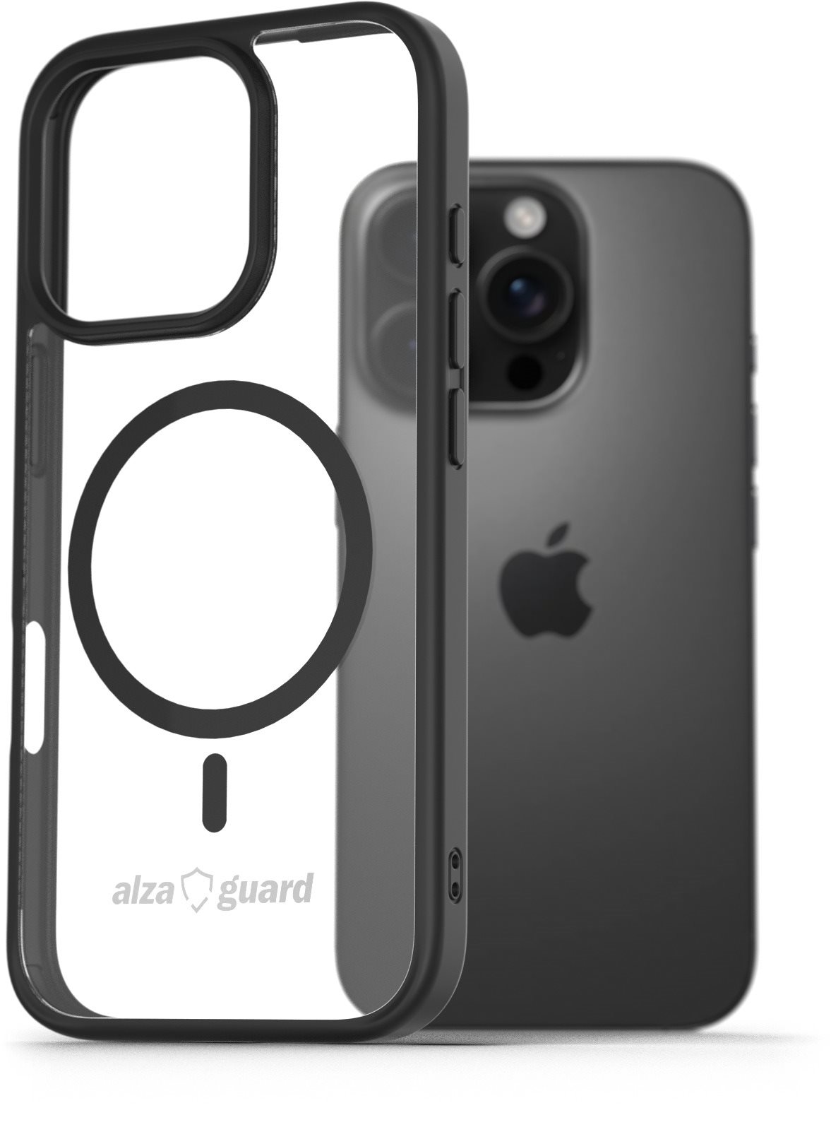 AlzaGuard Clear TPU Case Compatible with Magsafe na iPhone 16 Pro čierny