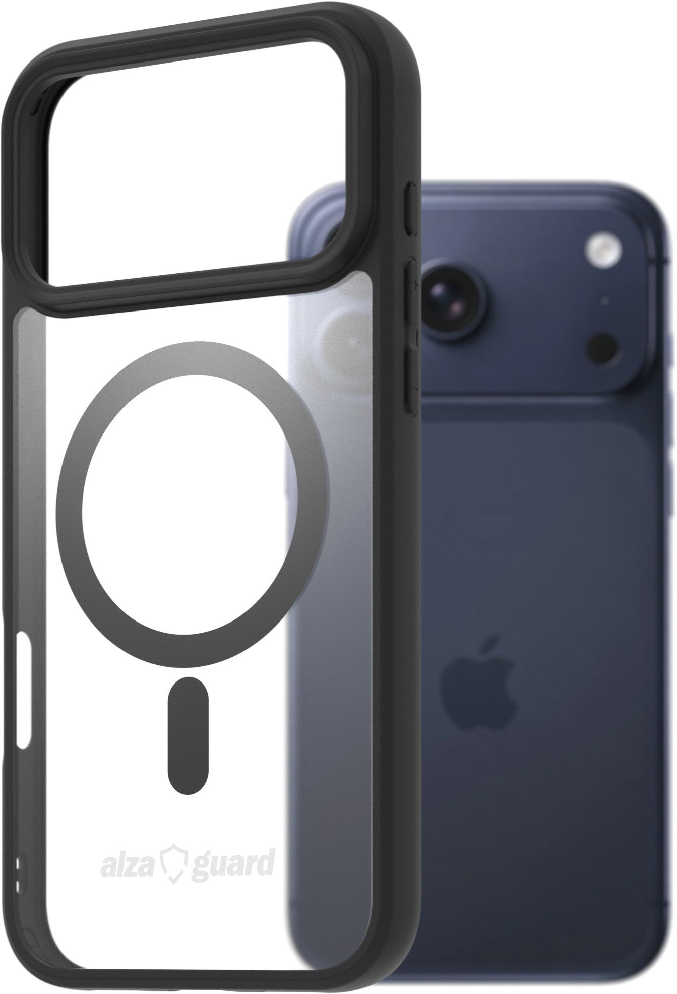 AlzaGuard Clear TPU Case Compatible with Magsafe na iPhone 17 Pro Max – čierny