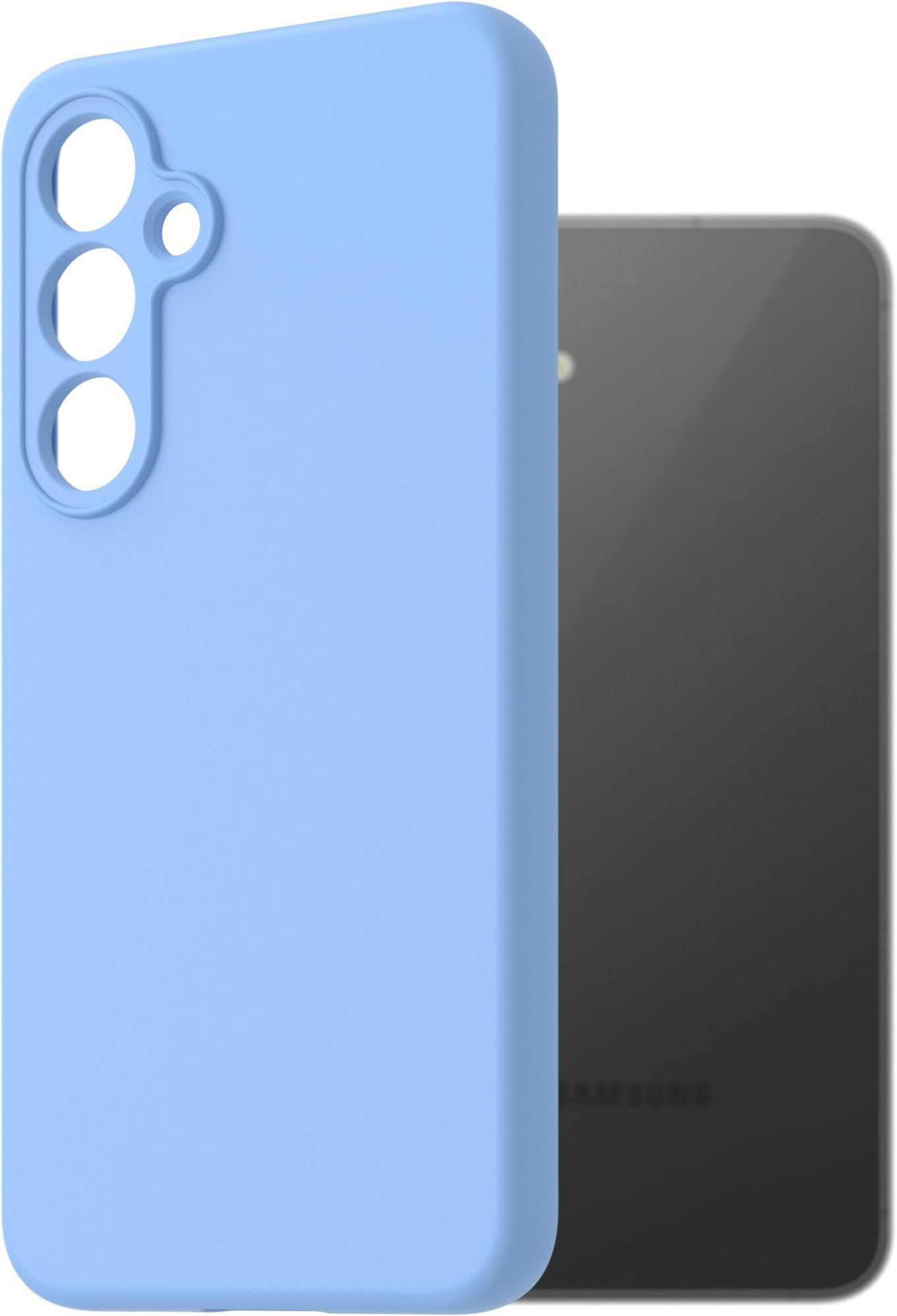 AlzaGuard Premium Silicone Case na Samsung Galaxy S24 FE svetlomodrý