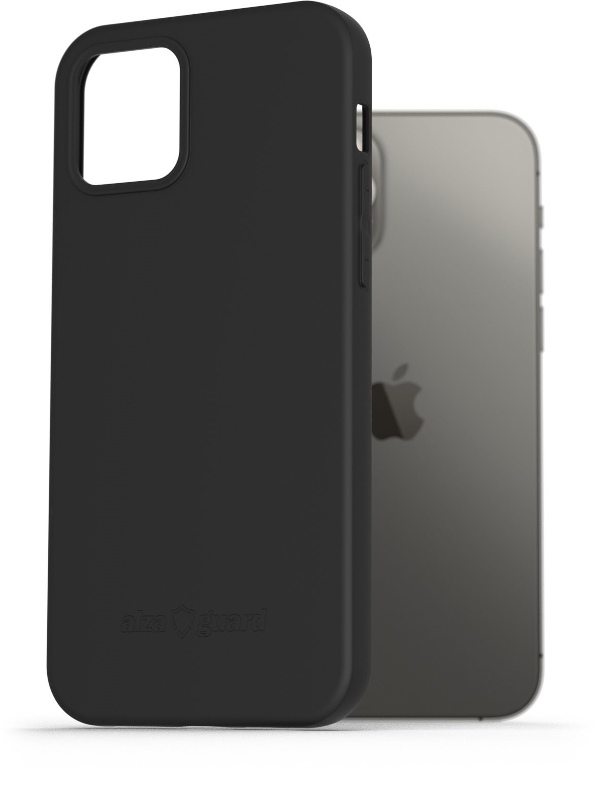 AlzaGuard Matte TPU Case na iPhone 12 / 12 Pro čierny