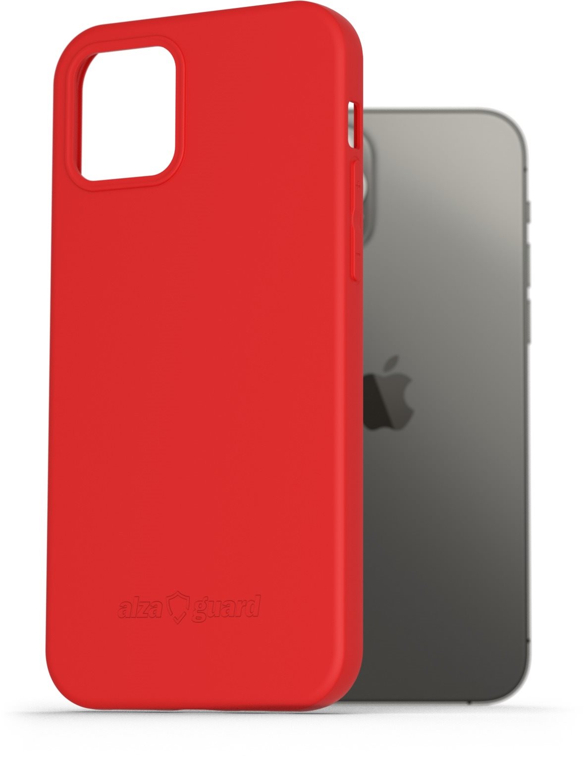 AlzaGuard Matte TPU Case na iPhone 12/ 12 Pro červený