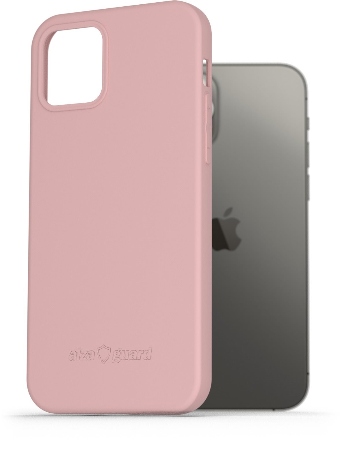 AlzaGuard Matte TPU Case na iPhone 12/ 12 Pro ružový