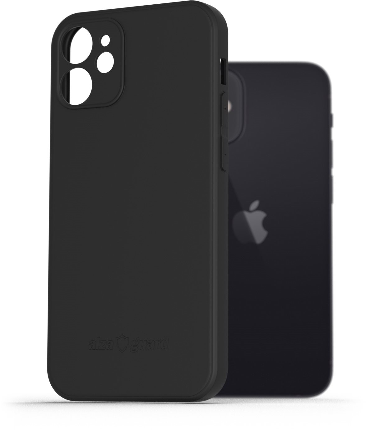 AlzaGuard Matte TPU Case na iPhone 12 Mini čierny