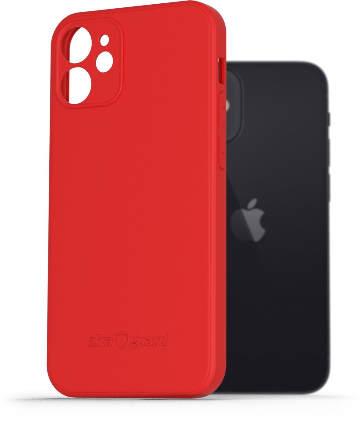AlzaGuard Matte TPU Case na iPhone 12 Mini červený